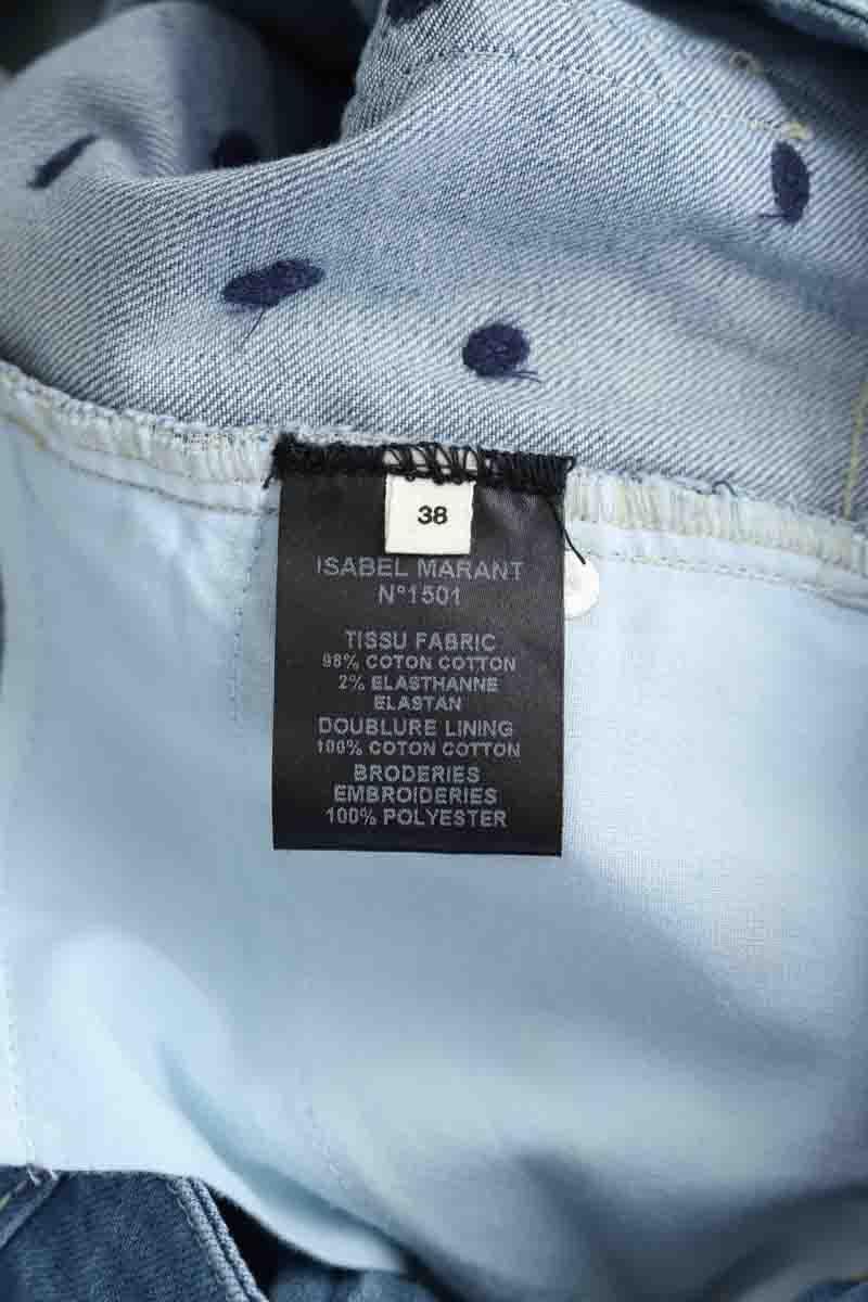 Cotton straight jeans ISABEL MARANT ÉTOILE - SECONDE MAIN Blue