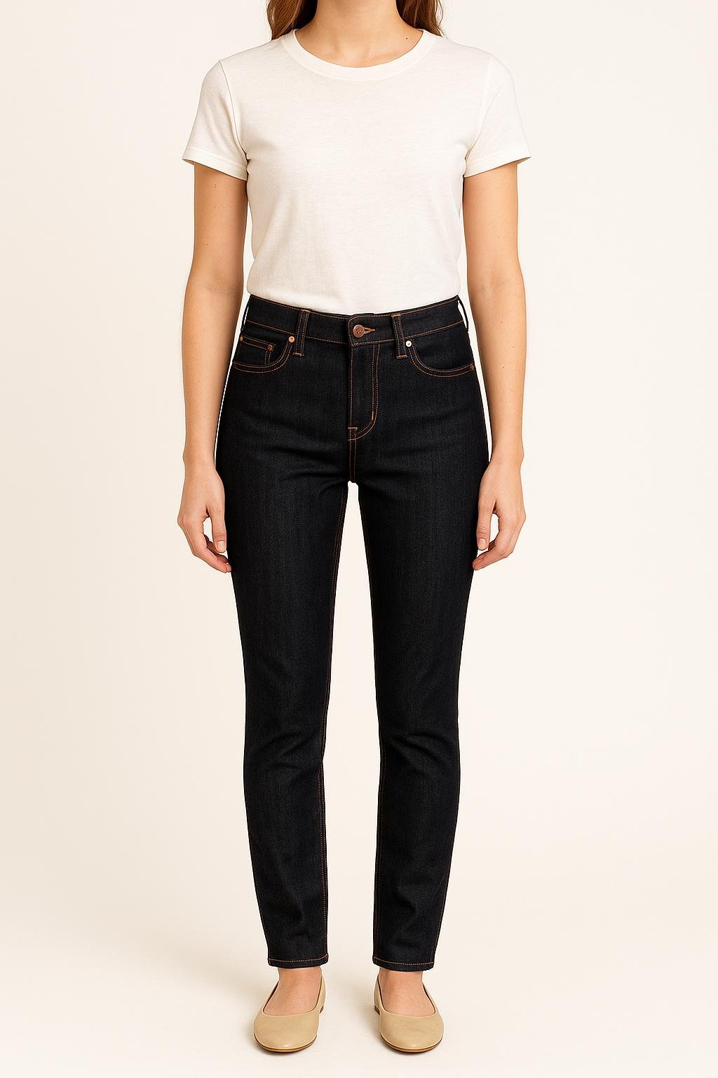 Cropped slim jeans with studs LEVI'S - Seconde main Blue