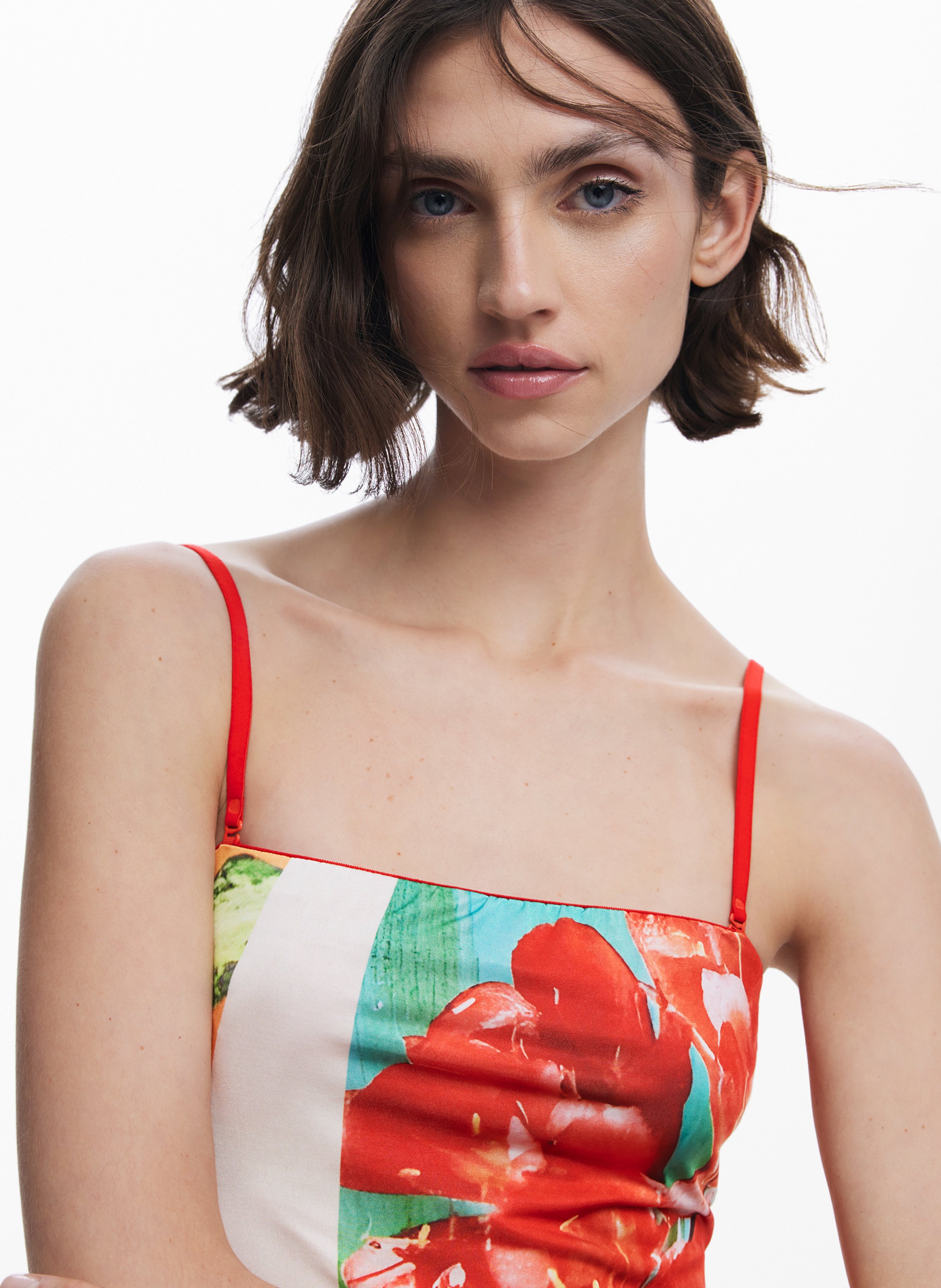 Robe longue ajustée à motifs  DESIGUAL Multicolore