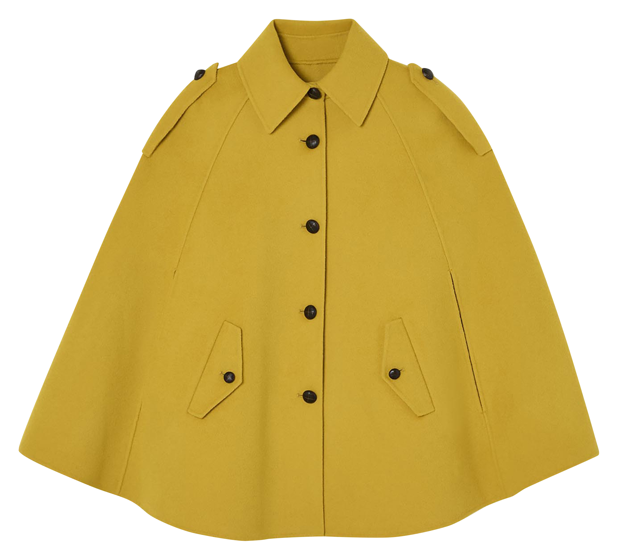 Classic-collar wool-mix coat TARA JARMON Yellow