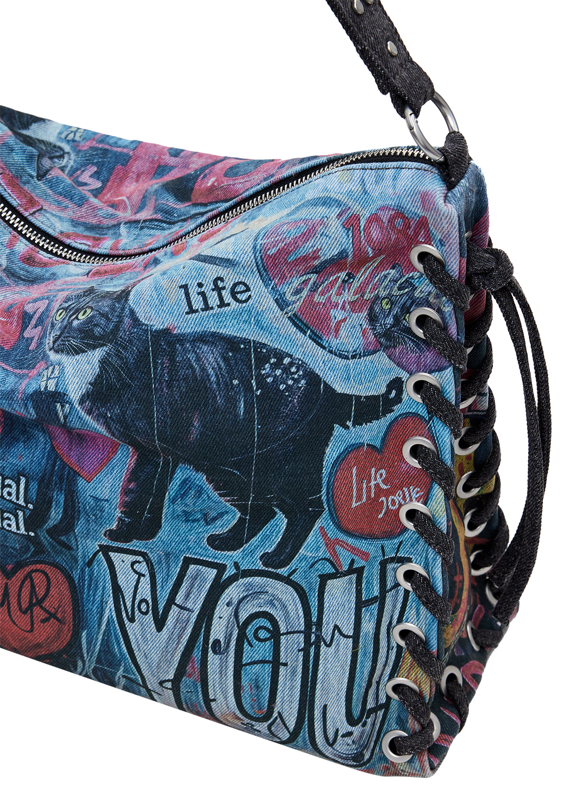 Sac porté épaule à imprimé grafiti DESIGUAL Multicolore