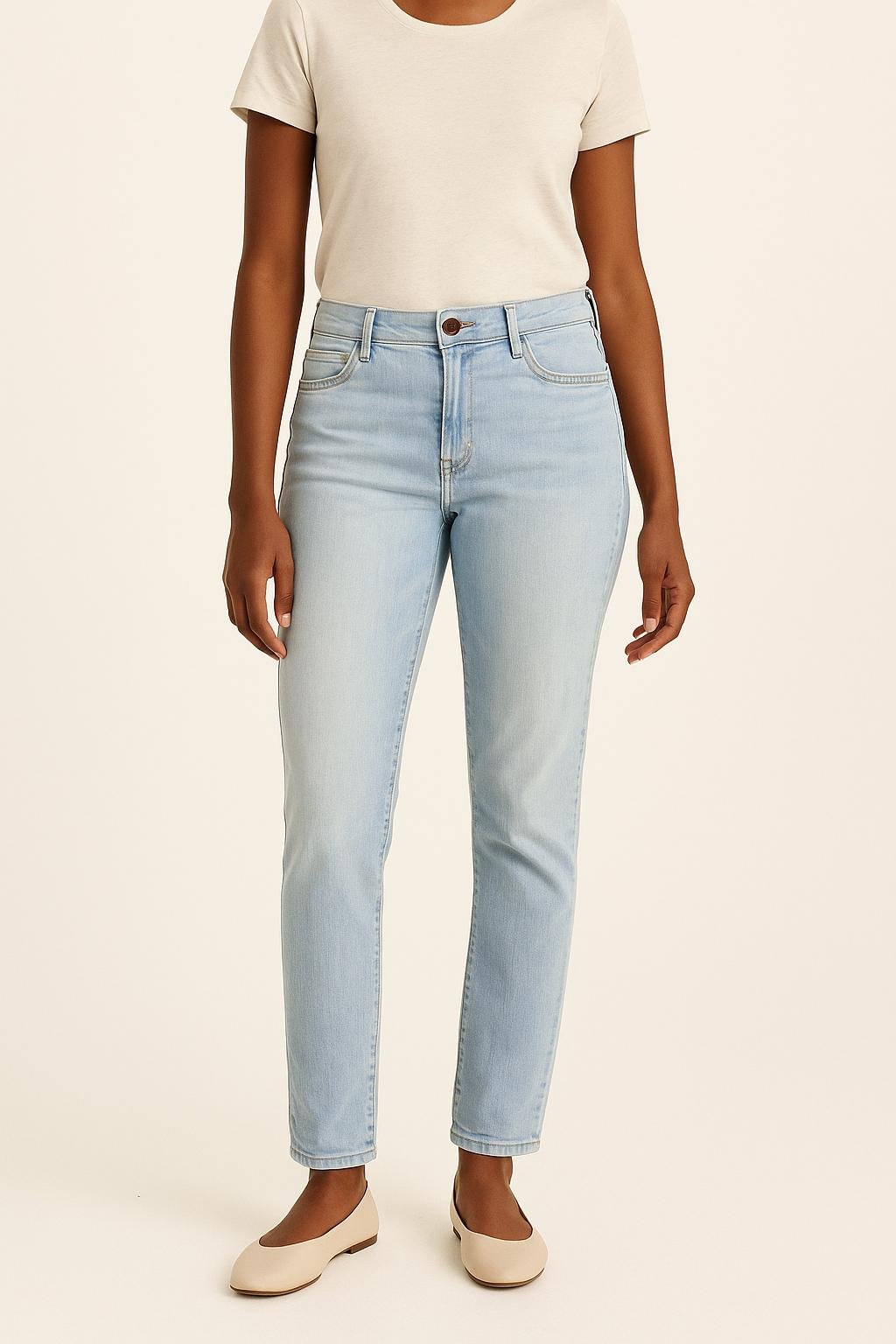 Cropped slim jeans with studs CLOSED - Seconde Main Blue