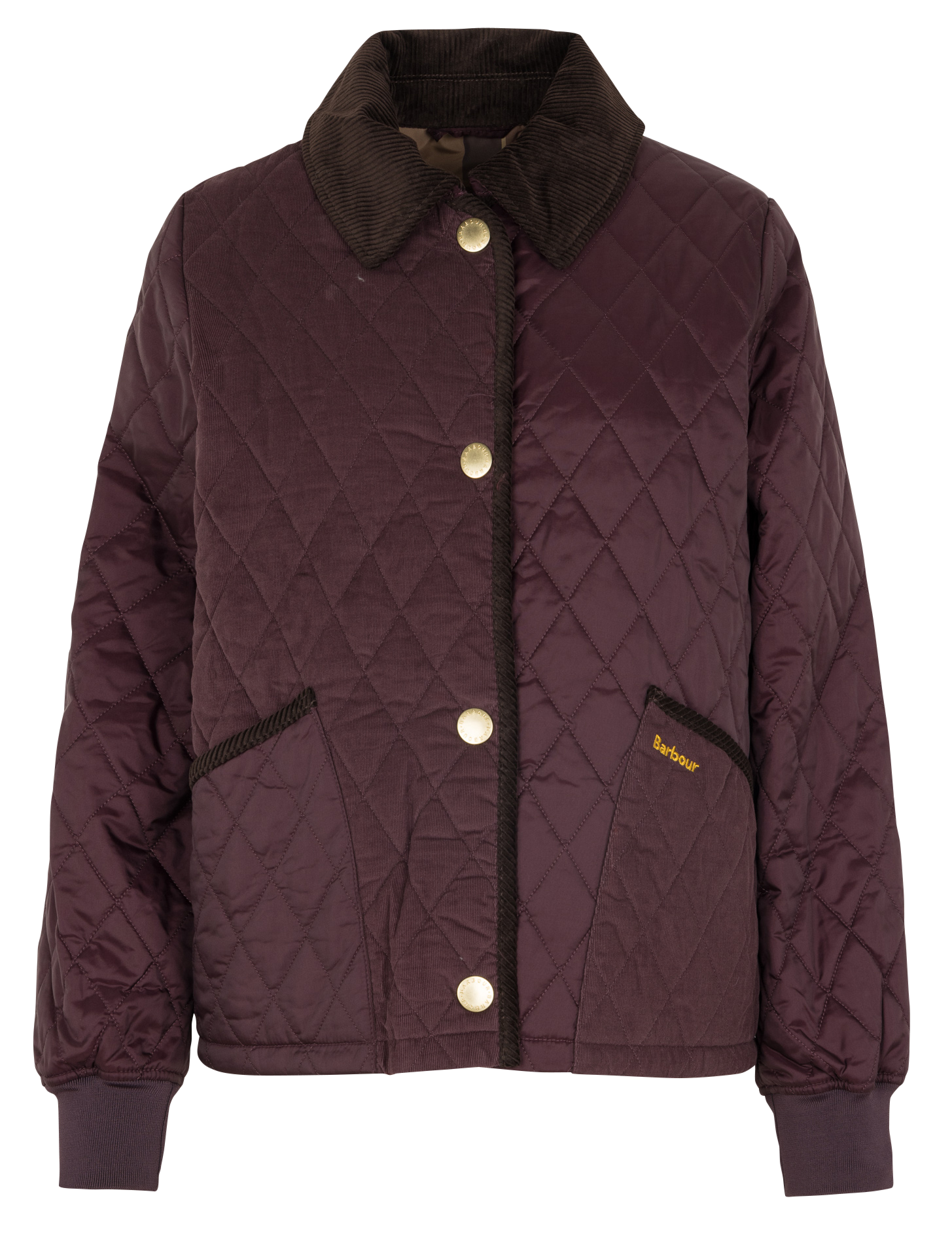 Manteau col en velours côtelé BARBOUR Violet