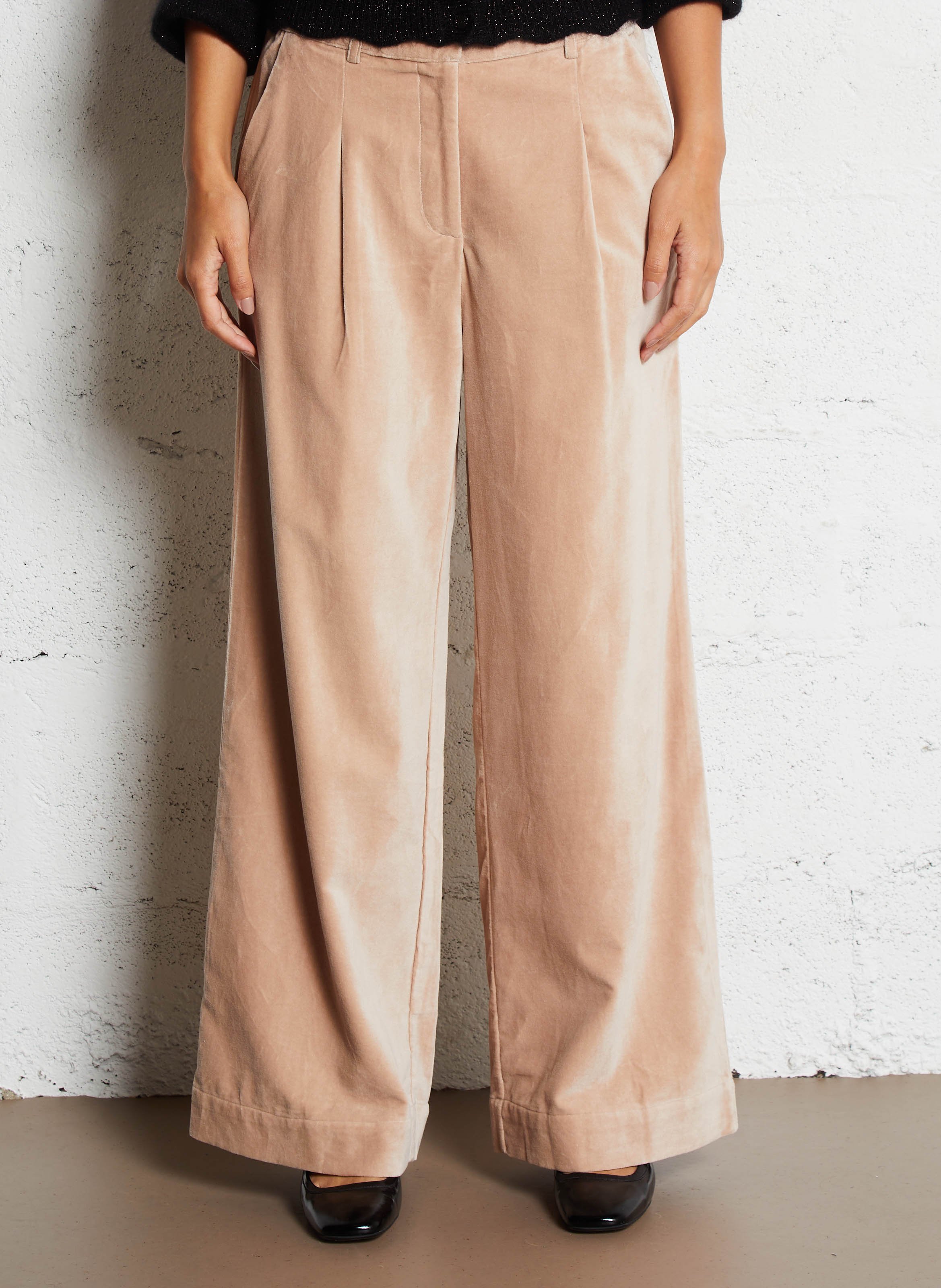 Weite Hose aus Baumwoll-Velours EMILE ET IDA