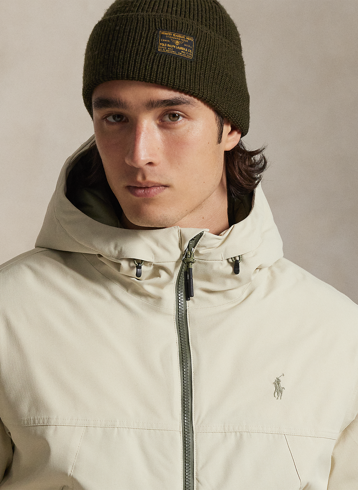 Veste col montant POLO RALPH LAUREN Beige