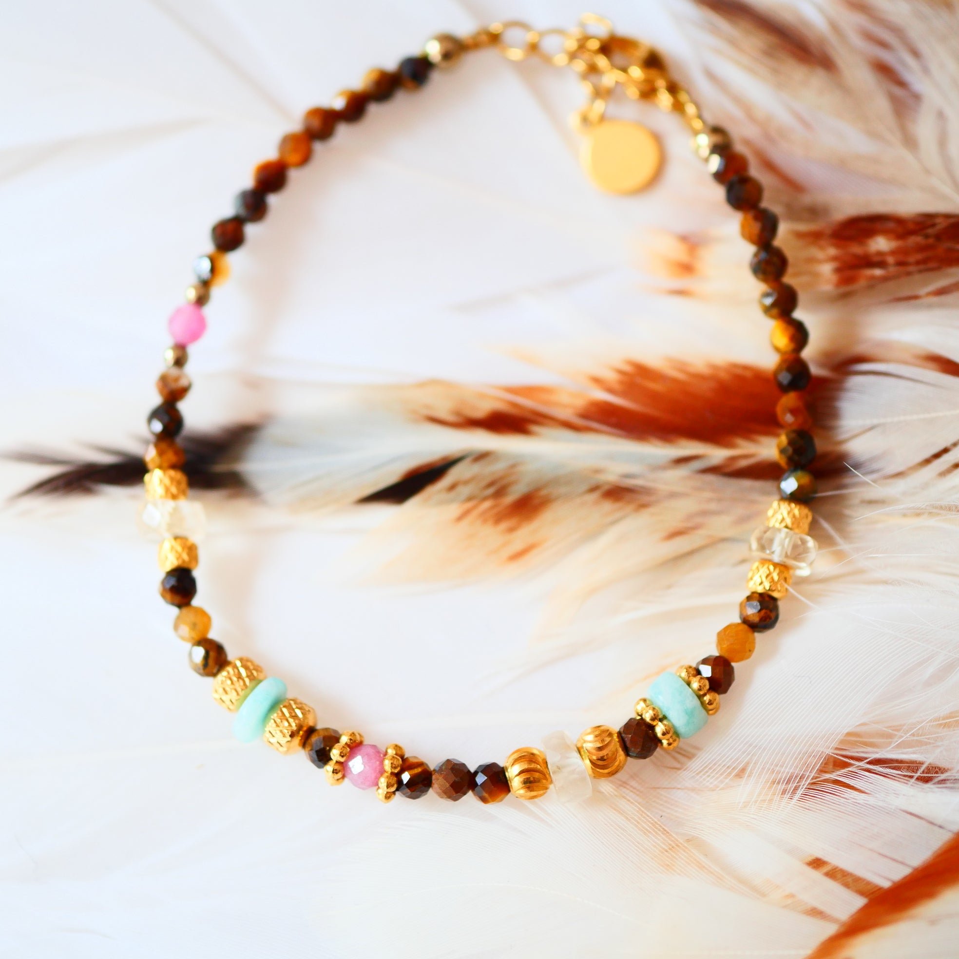 Tiger eye bracelet GINANDGER Brown