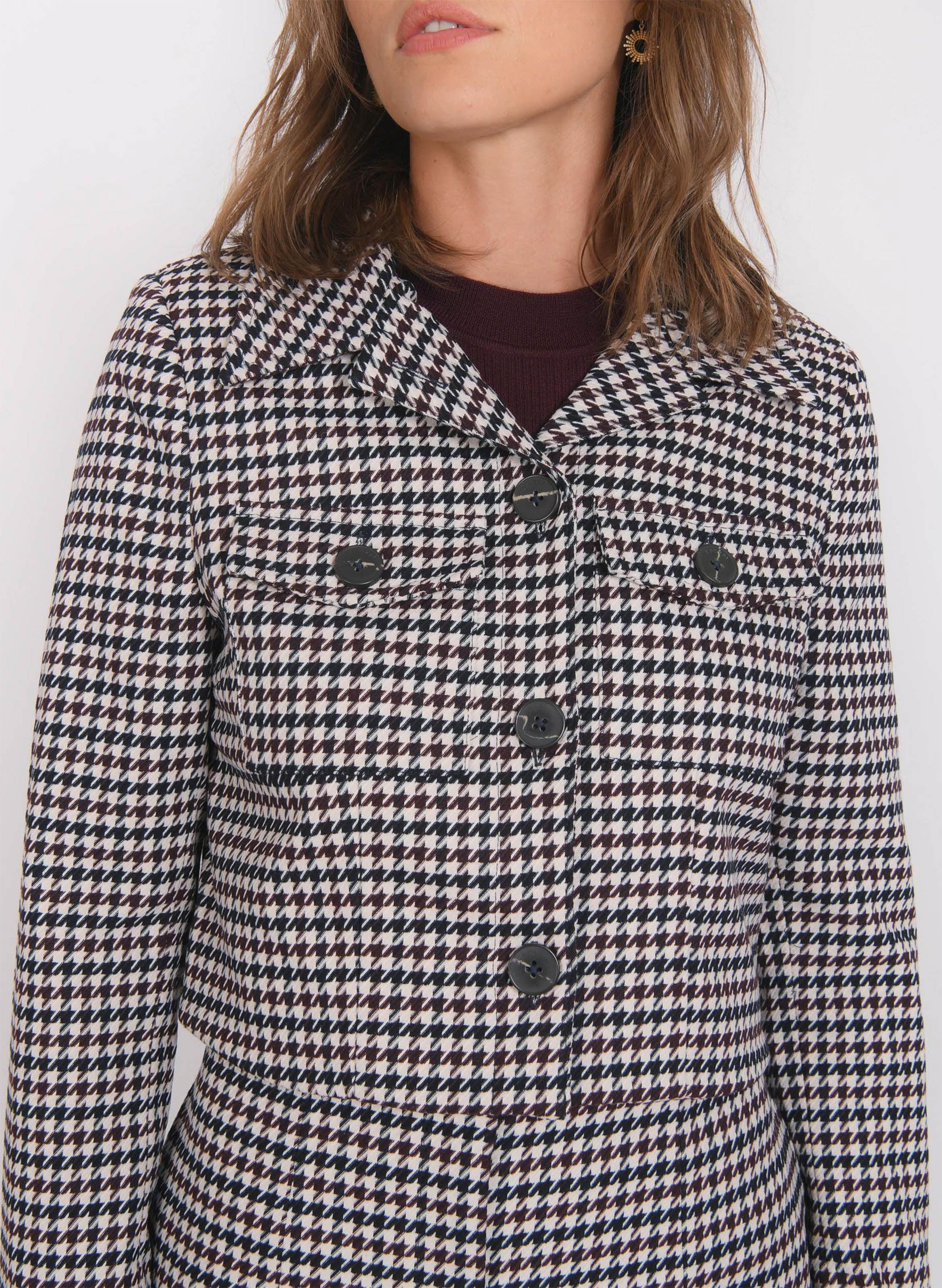 Straight jacket with classic collar print KOOKAI Blue