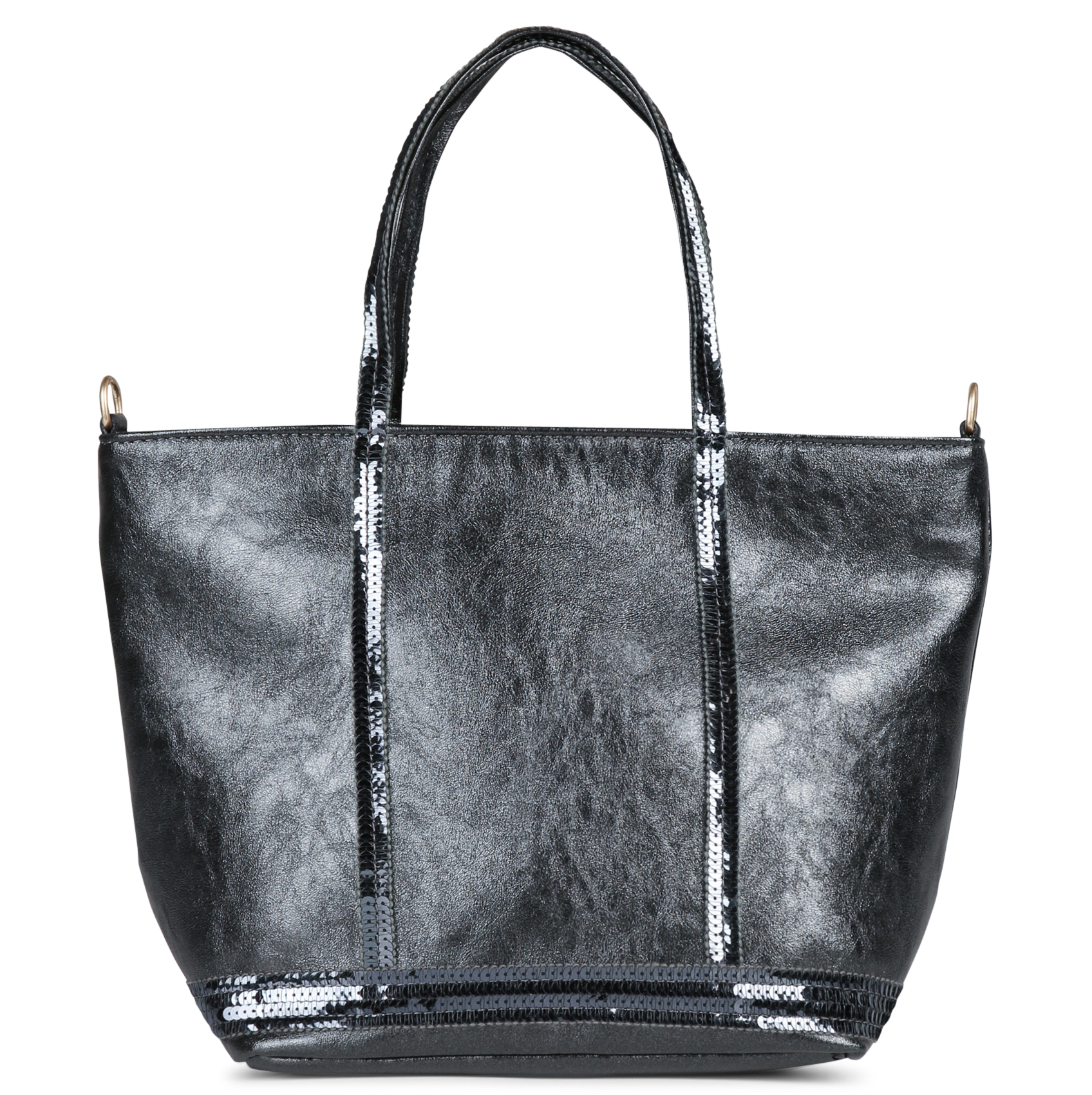 Metallic tote bag VANESSA BRUNO Black