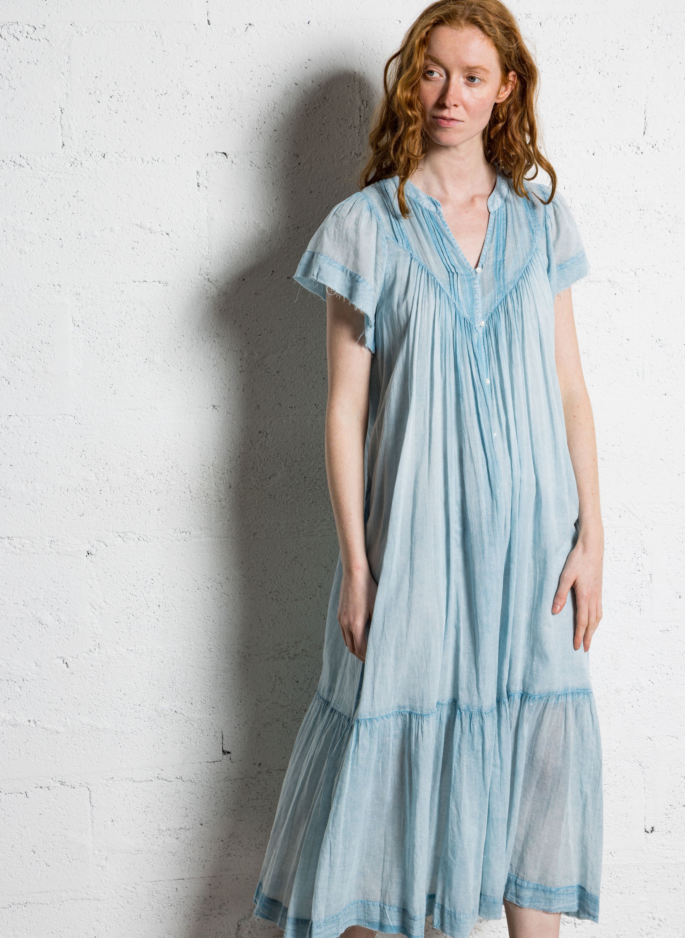 Robe longue ample effet denim SUNCOO Bleu