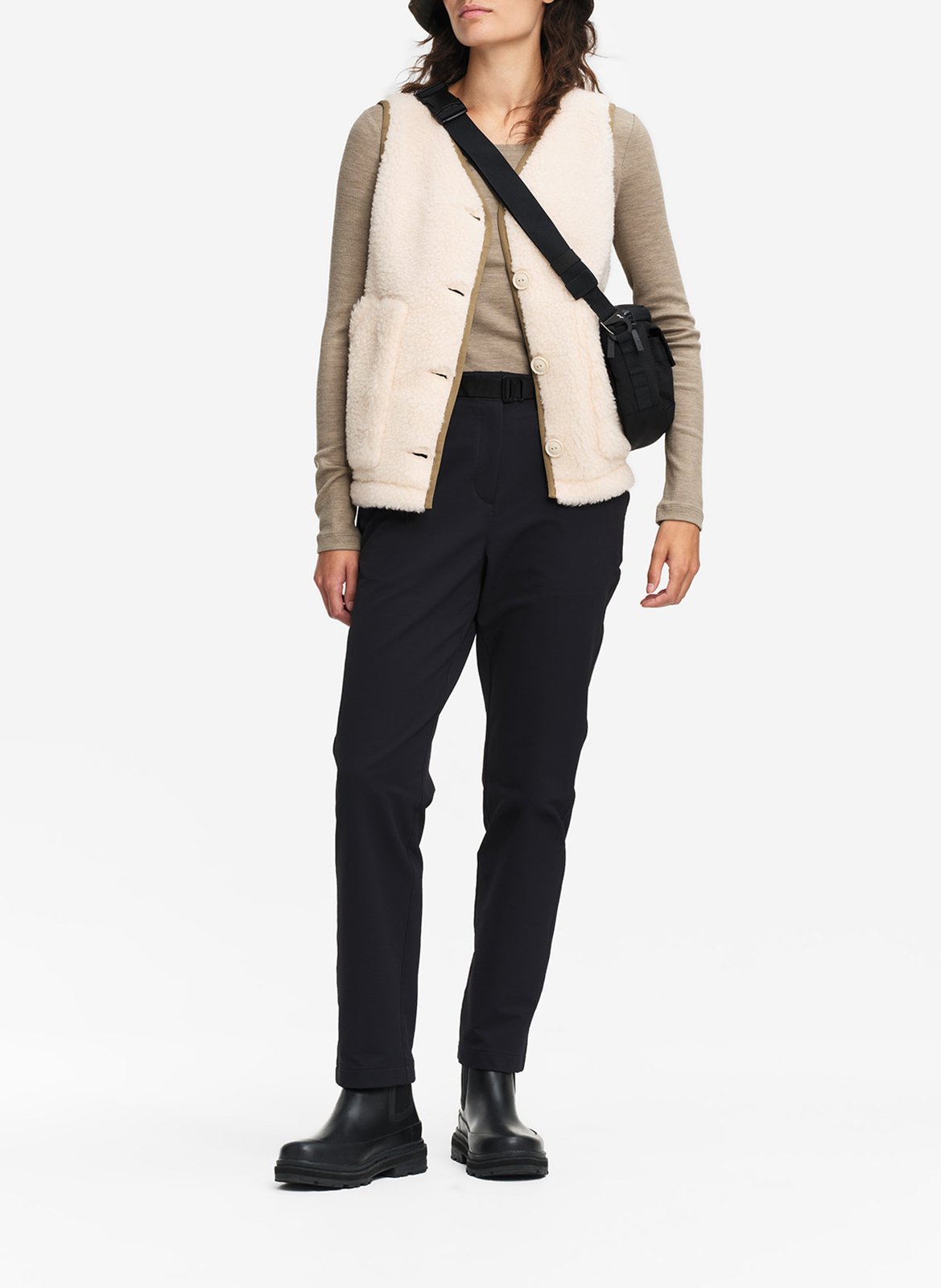 Svenland V-neck wool cardigan AIGLE Beige