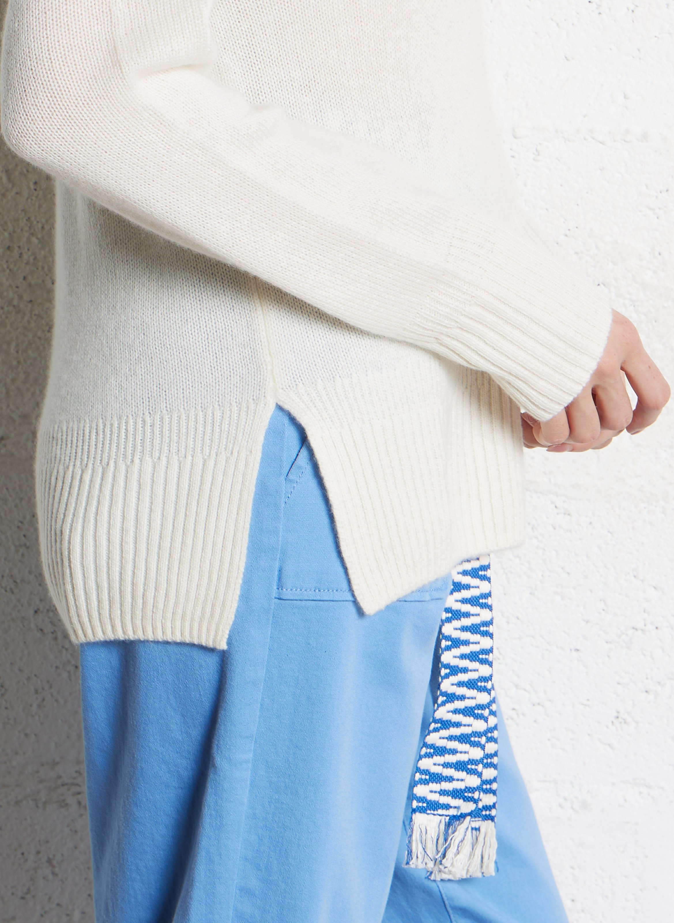 Ciel - Kaschmirpullover mit V-Ausschnitt MAISON 123 Weiss