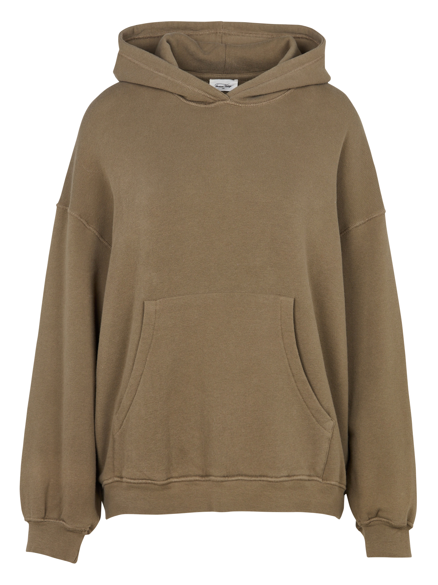 Oversized heathered hoodie AMERICAN VINTAGE Green