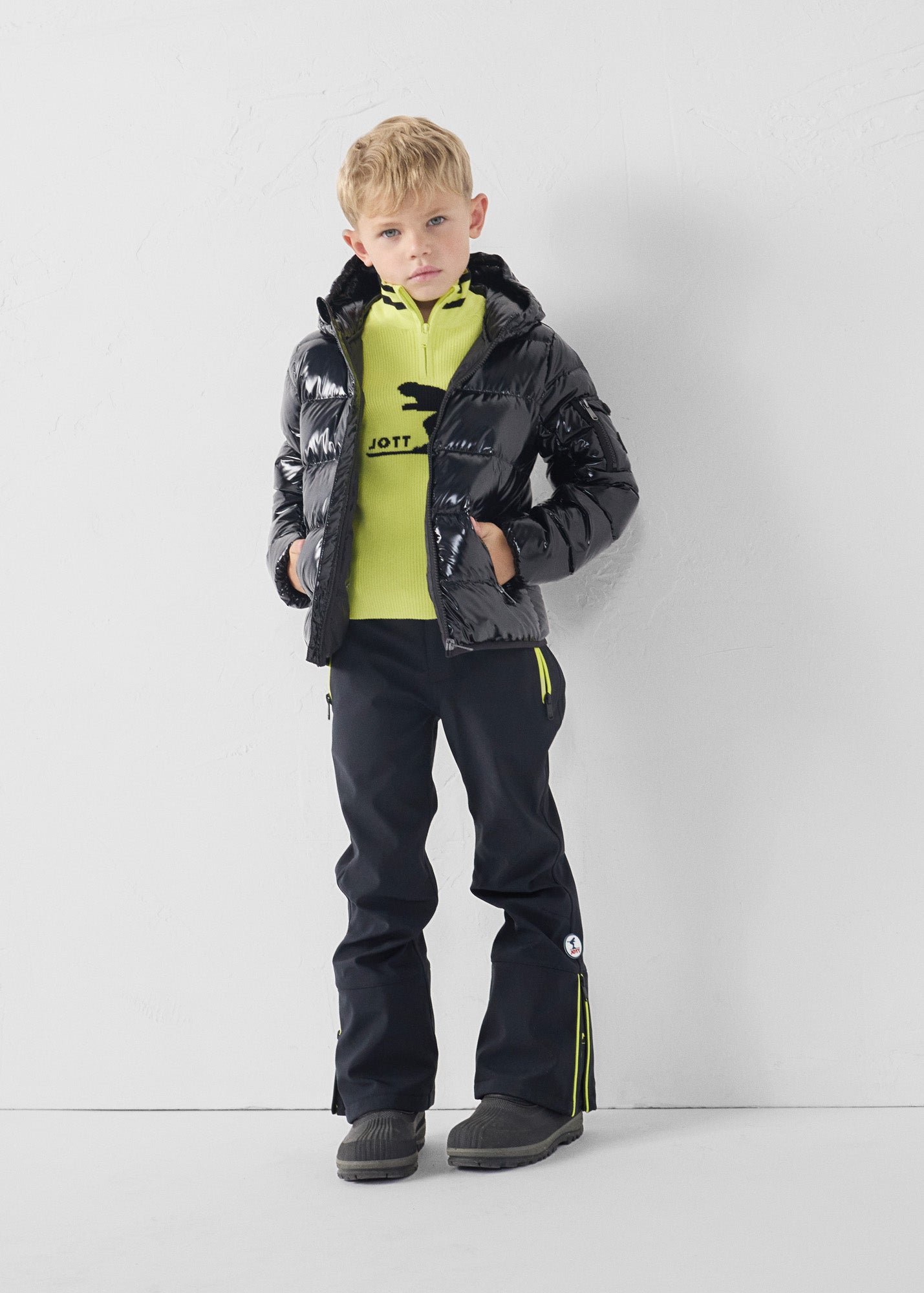 Doudoune enfant grand froid laquée kazan JOTT Noir