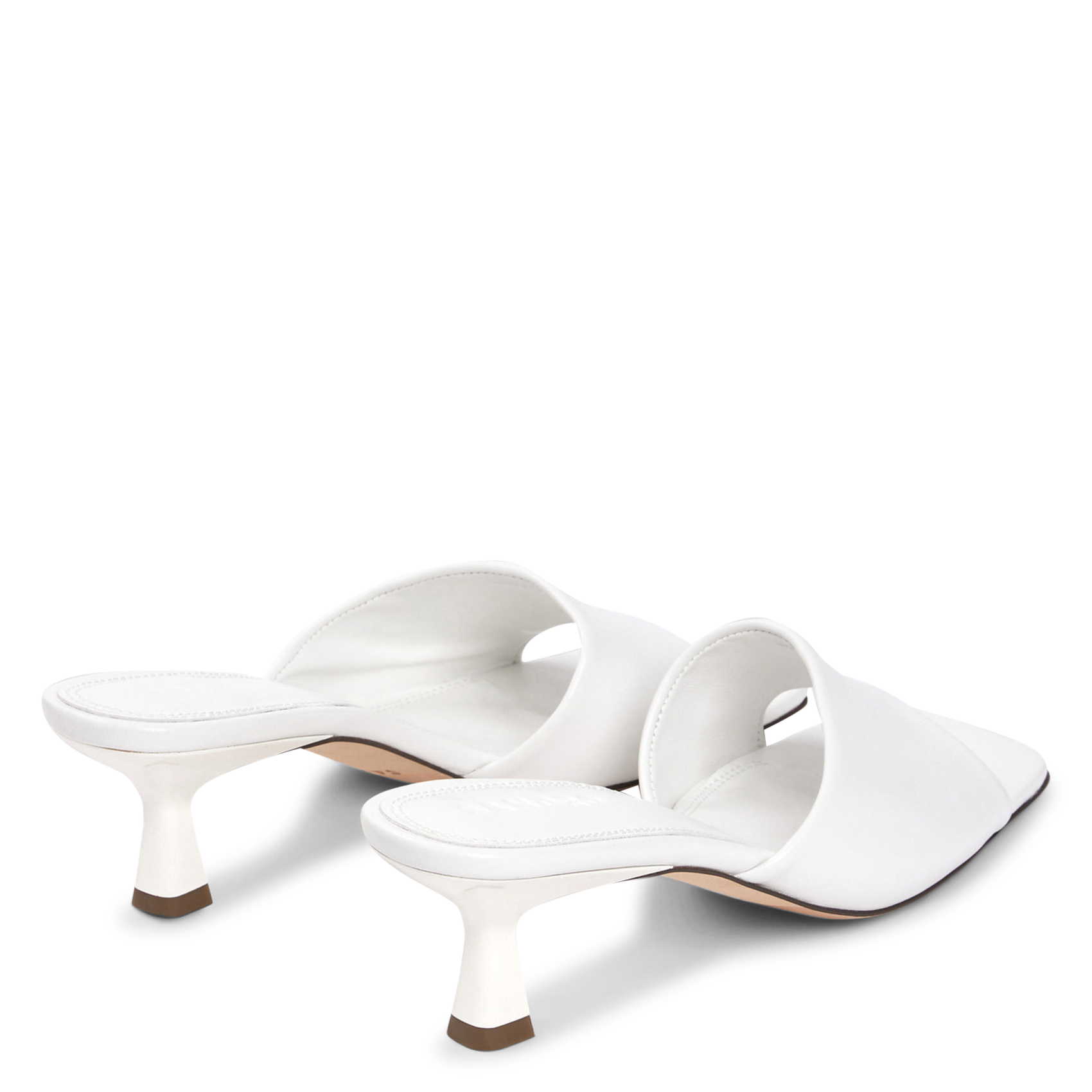 Instappers van daim met hak SANDRO Wit