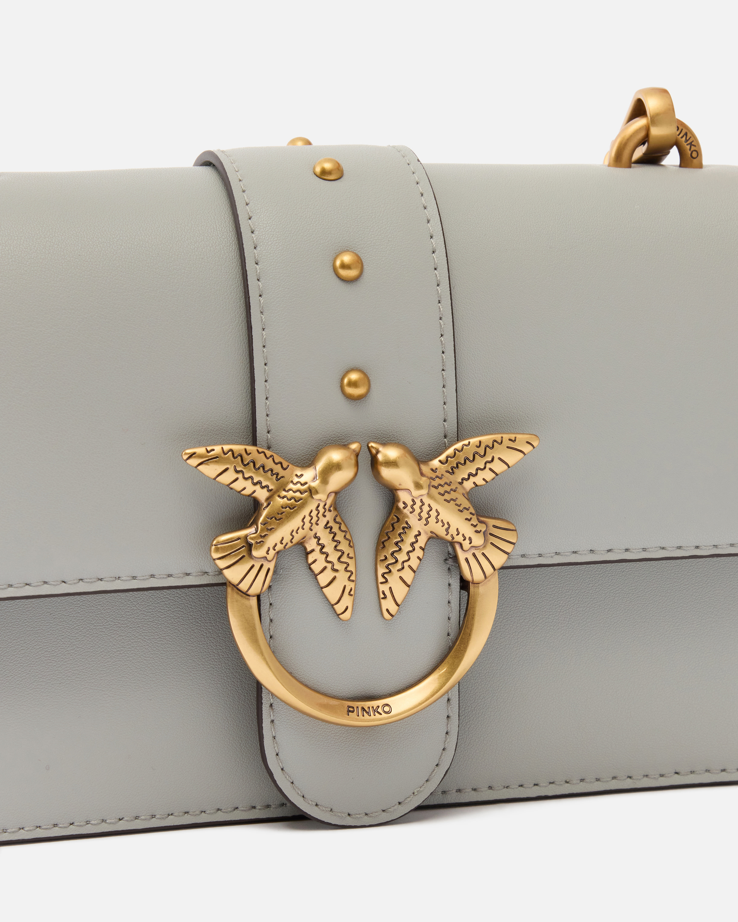 Small Love Bag One leather crossbody bag Grey