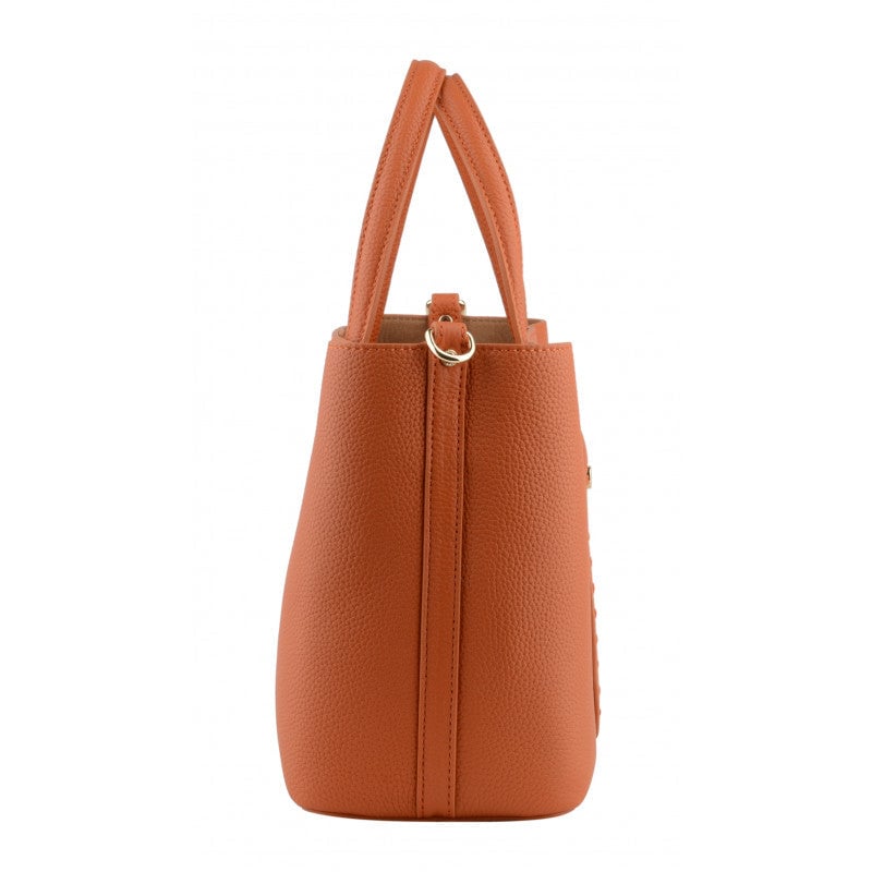 Handbag - cowhide leather POURCHET Orange
