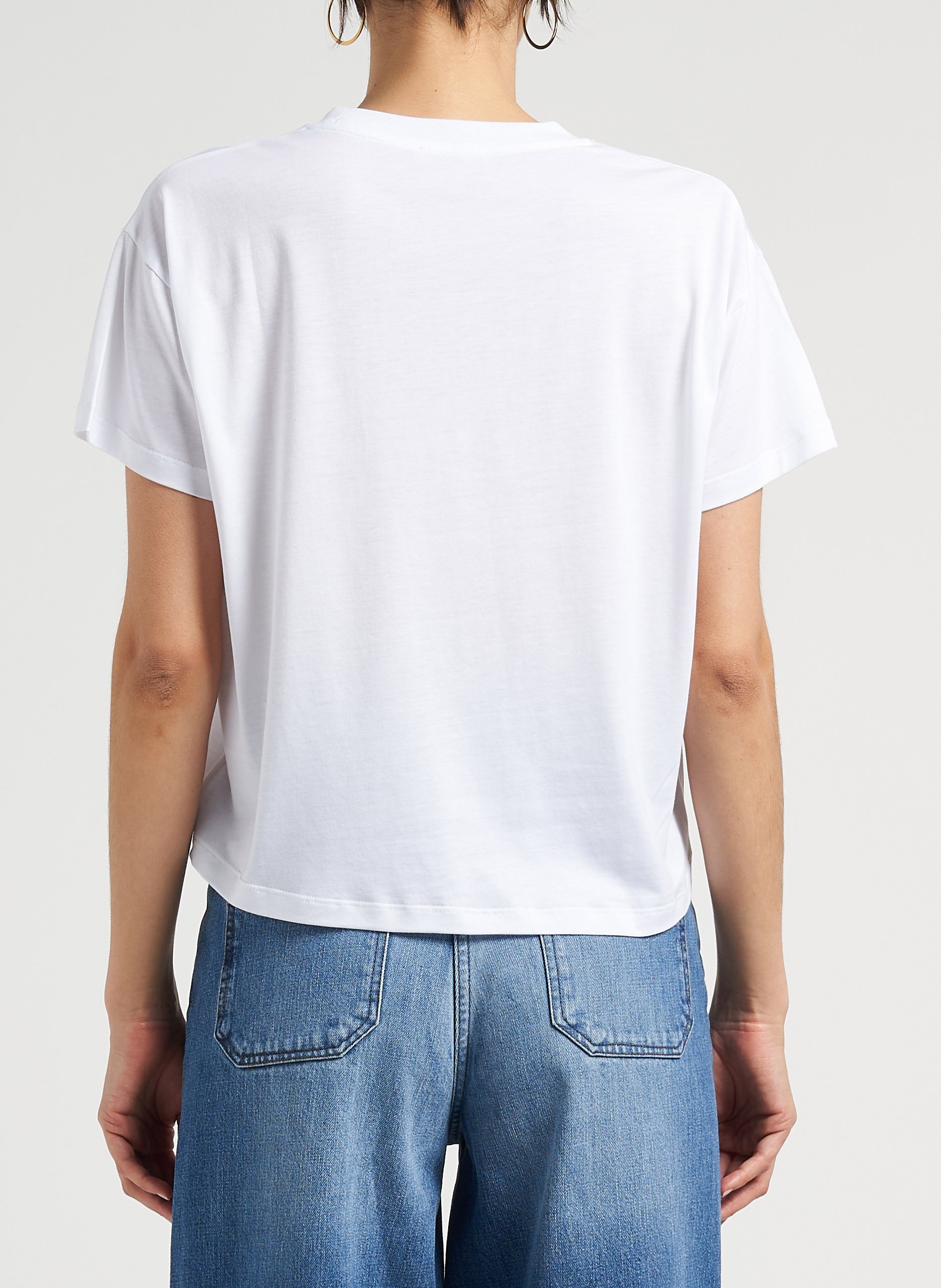 Oversize-T-Shirt mit Rundhalsausschnitt SESSUN Weiss