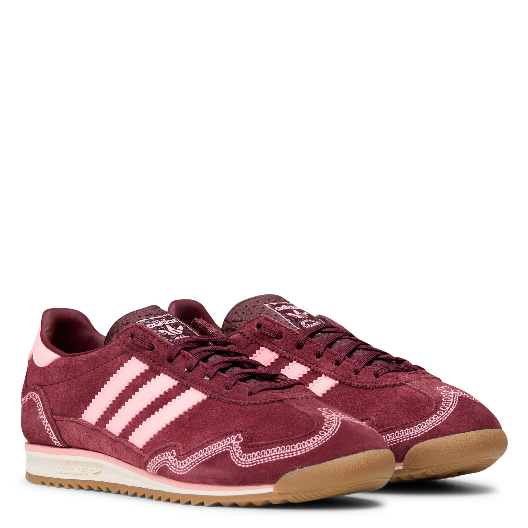 Baskets basses en cuir ADIDAS Rose