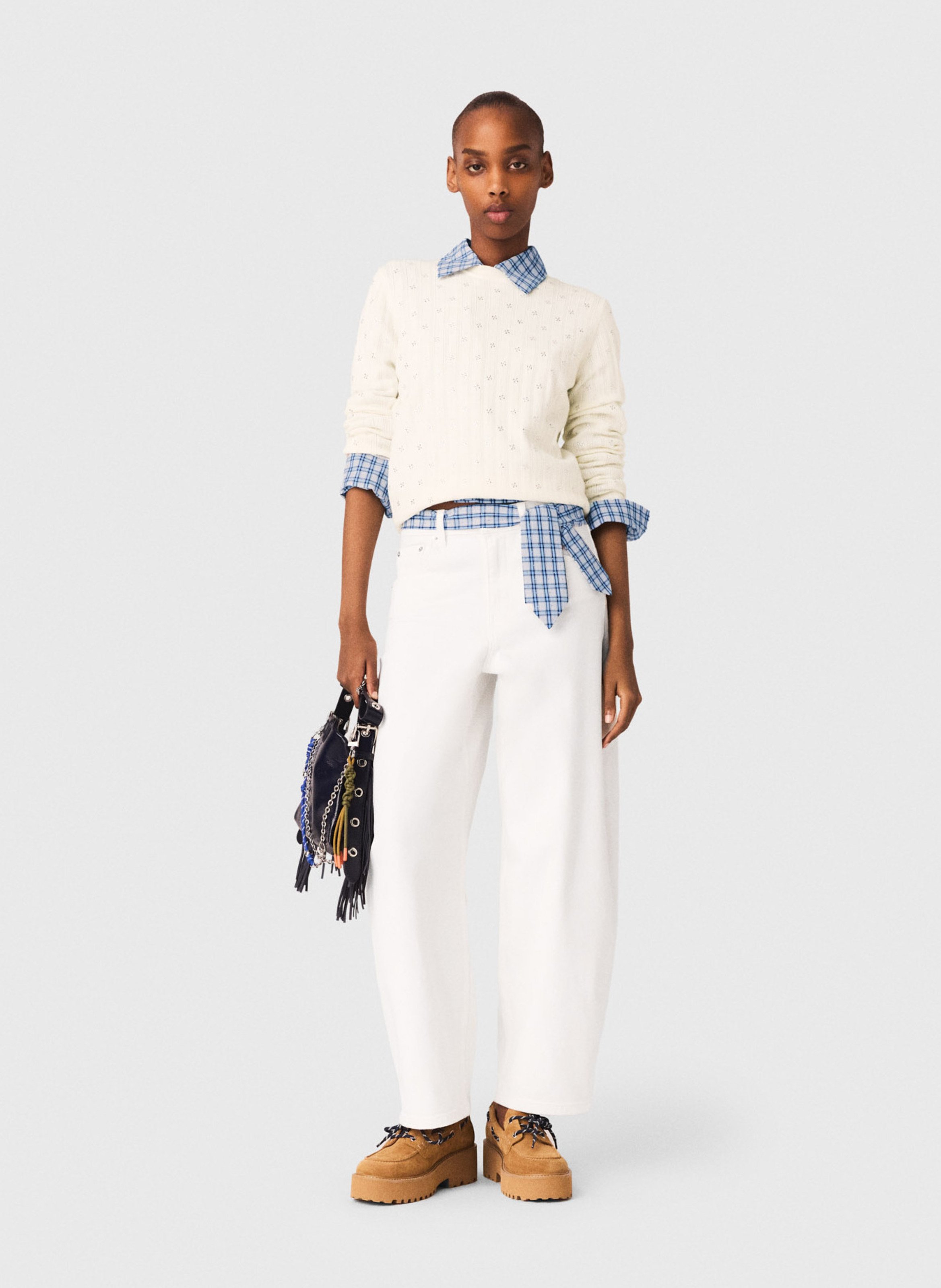 Alpaca wool sweater MAJE Beige