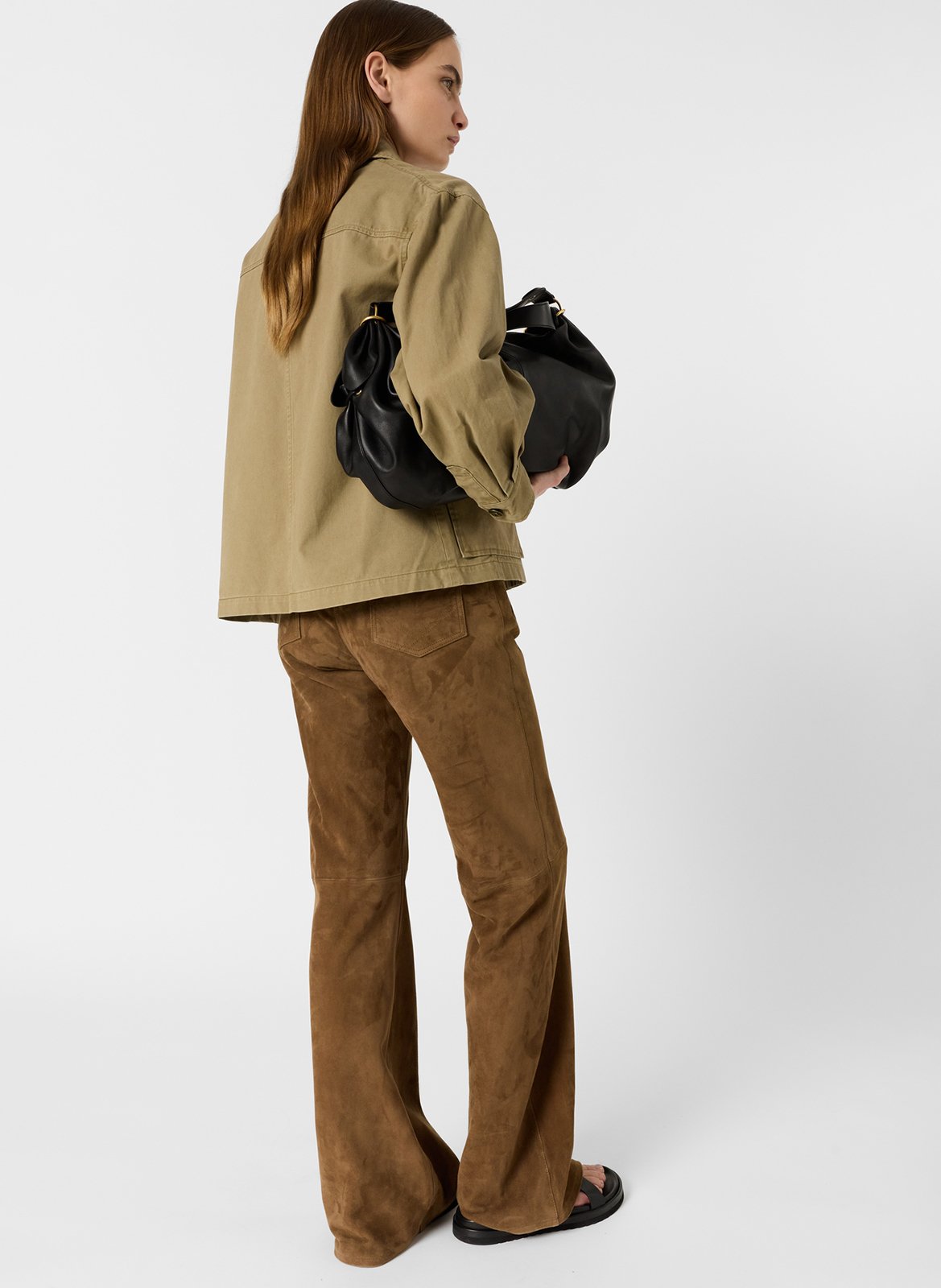 Veste droite col classique en coton GERARD DAREL Khaki