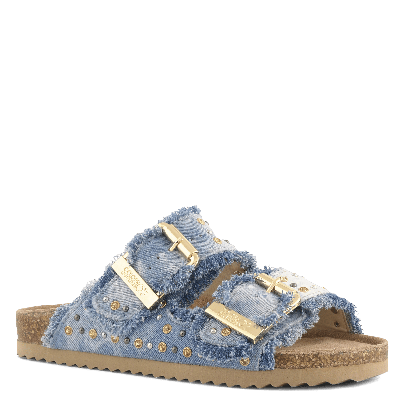 Flat cotton sandals COLORS OF CALIFORNIA Blue