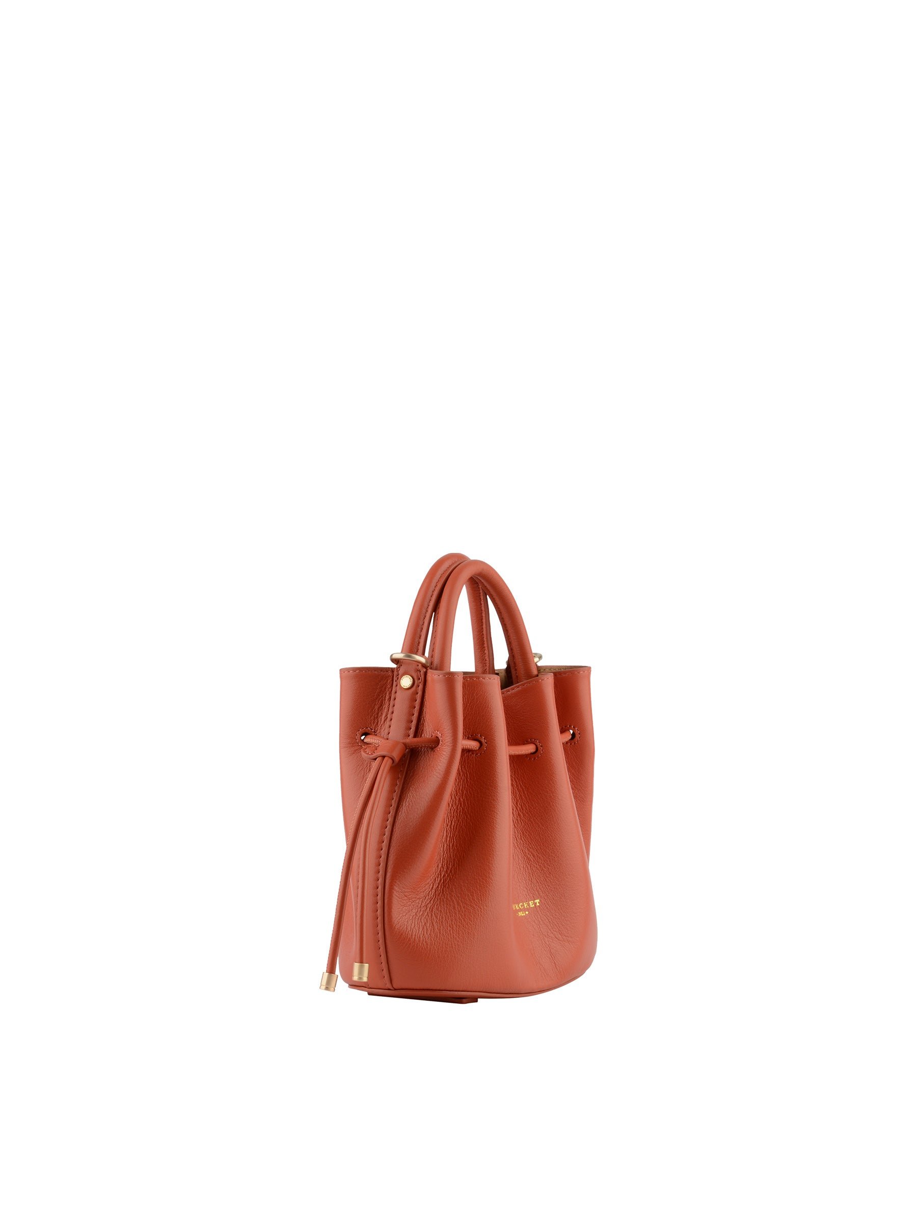 Calfskin leather handbag POURCHET Orange