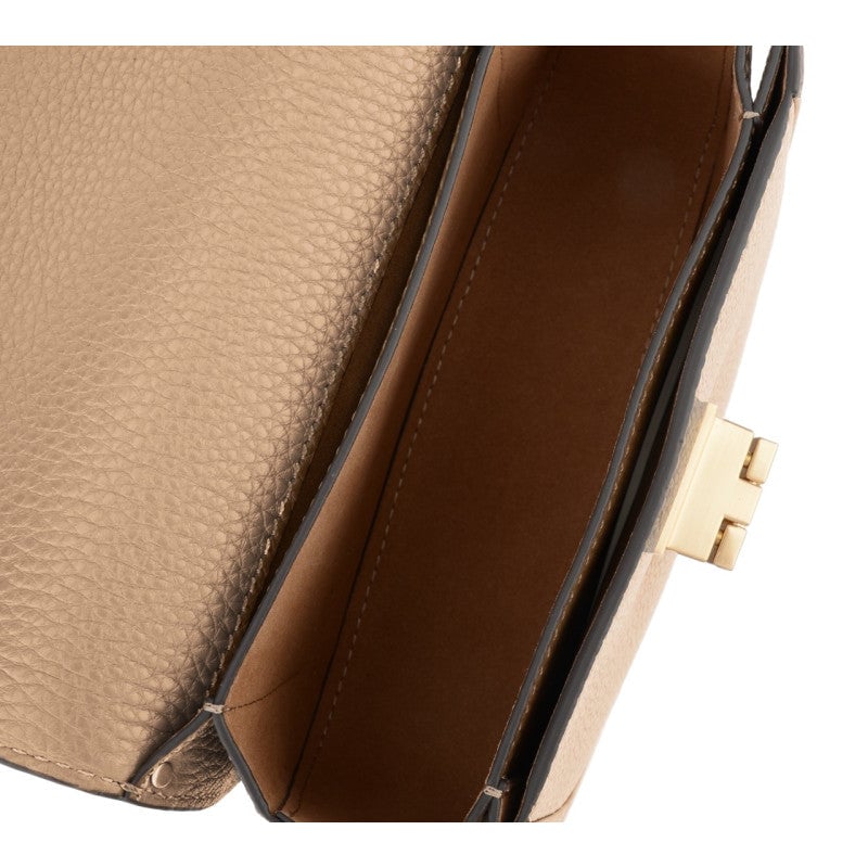 Crossbody bag in cowhide leather POURCHET Brown