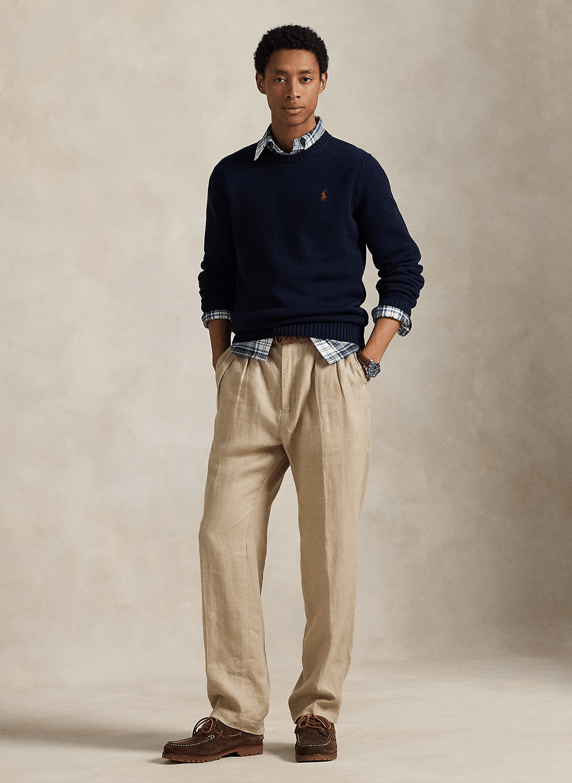 Rundhalspullover aus Baumwolle POLO RALPH LAUREN Blau