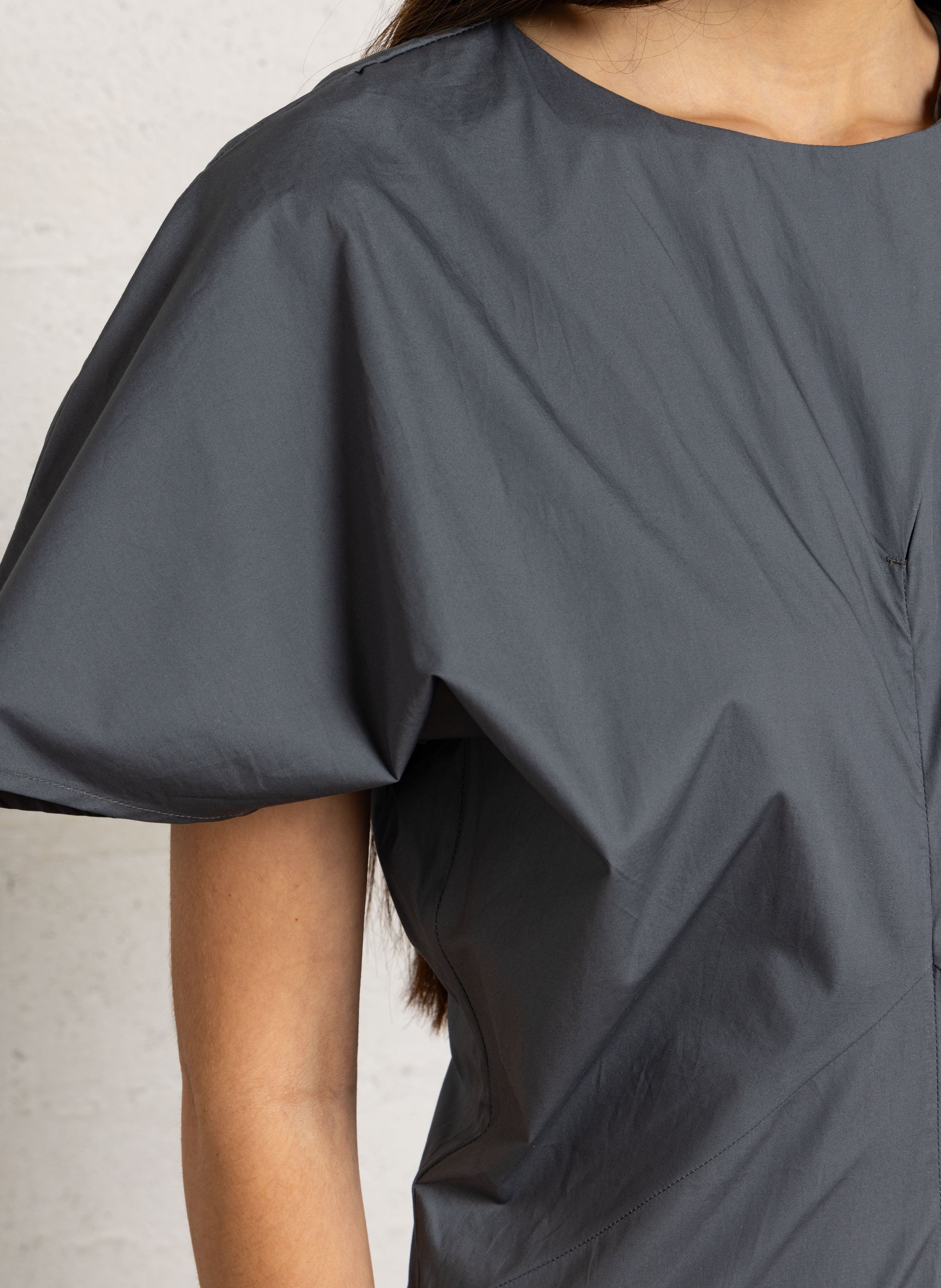 Langes eng anliegendes Baumwollkleid SOEUR Grau