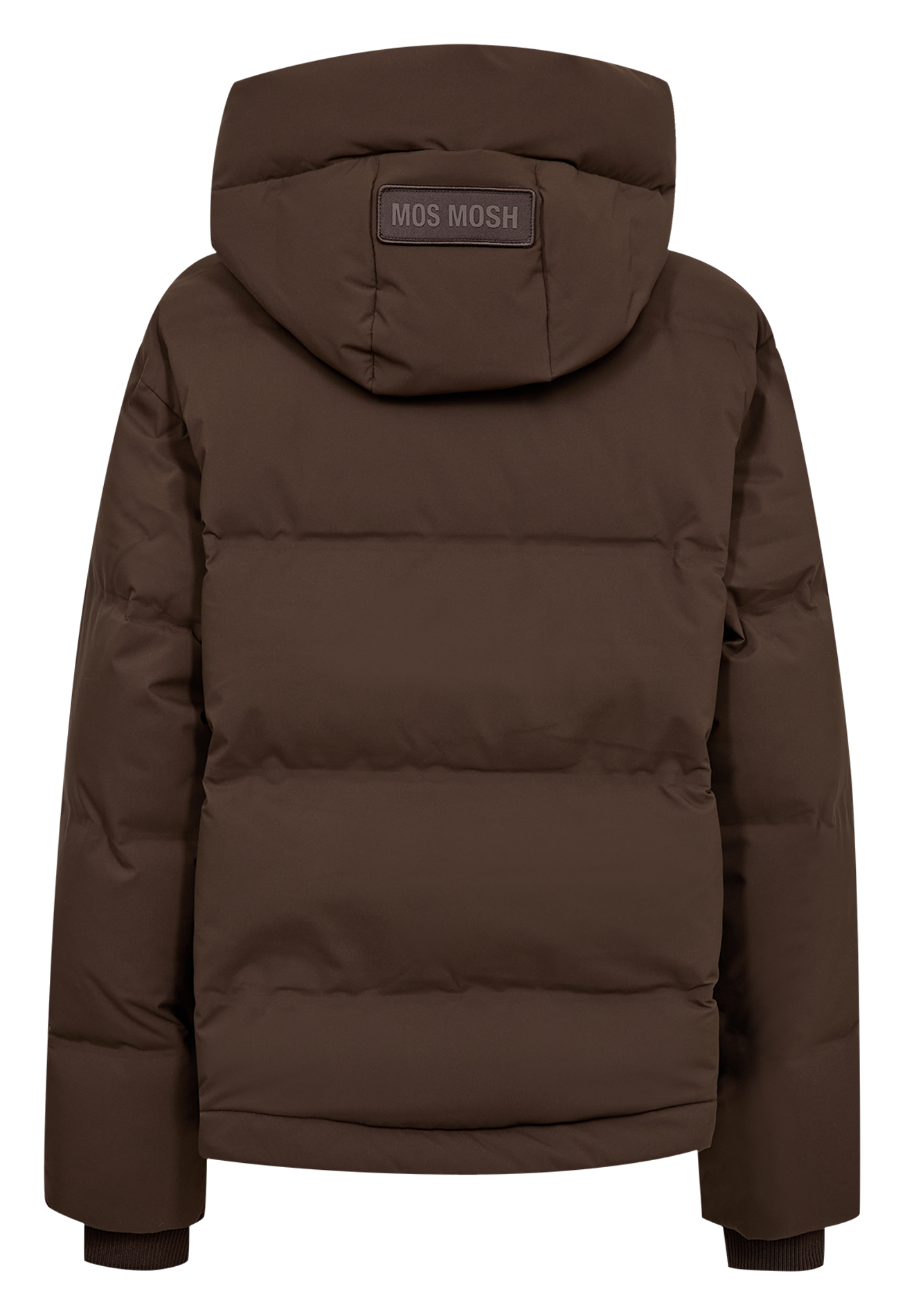 Zipped padded jacket with hood MOS MOSH Brown