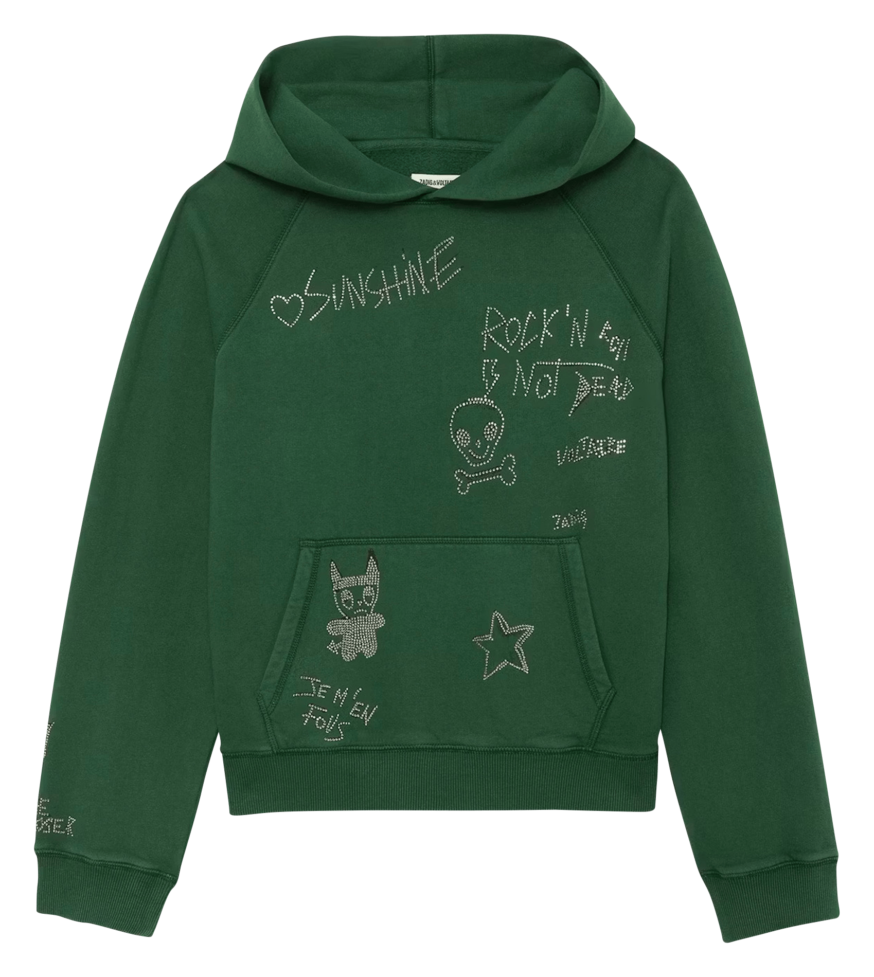 Rundhals-Sweatshirt mit Stickerei ZADIG&VOLTAIRE Grun
