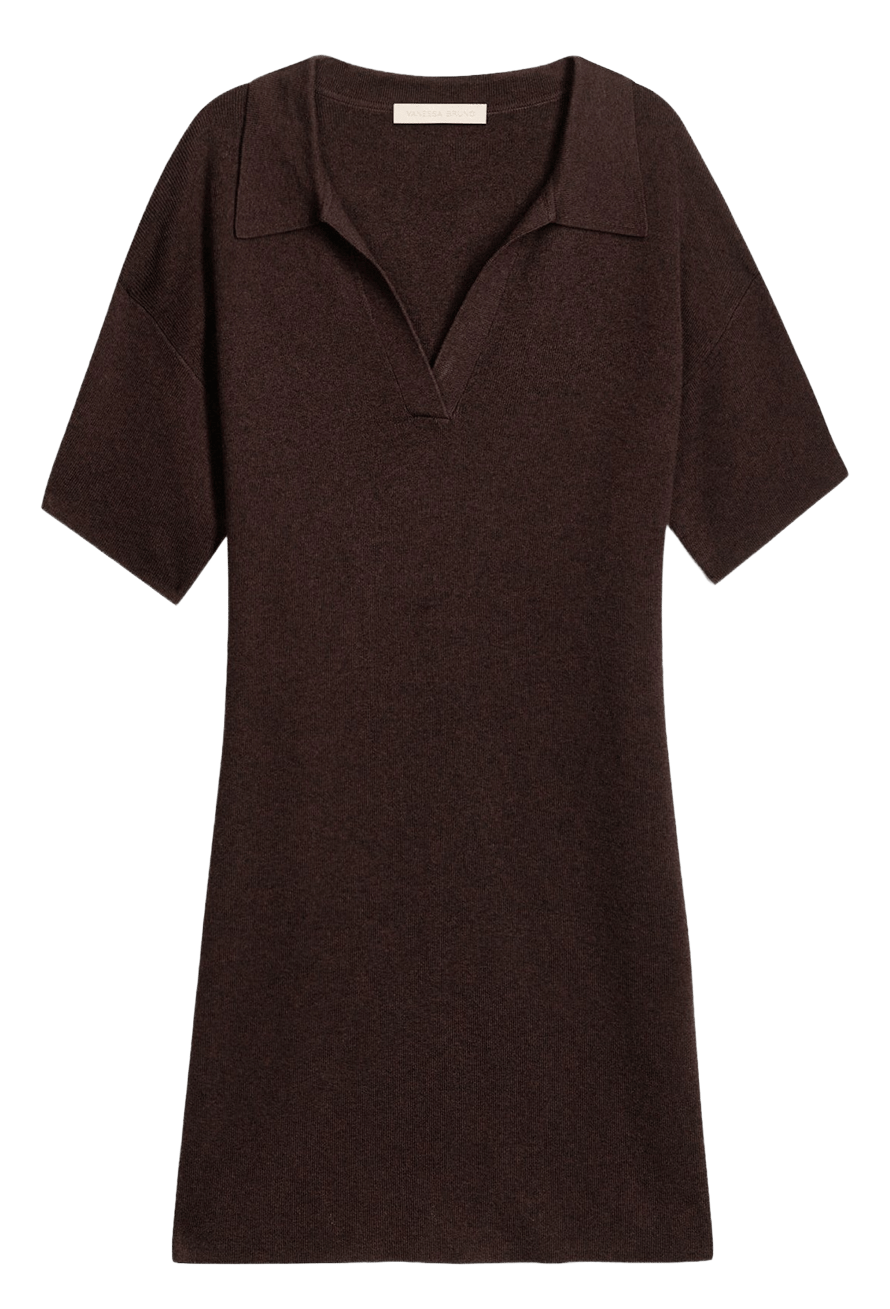 Robe courte col polo en laine mélangée VANESSA BRUNO Marron