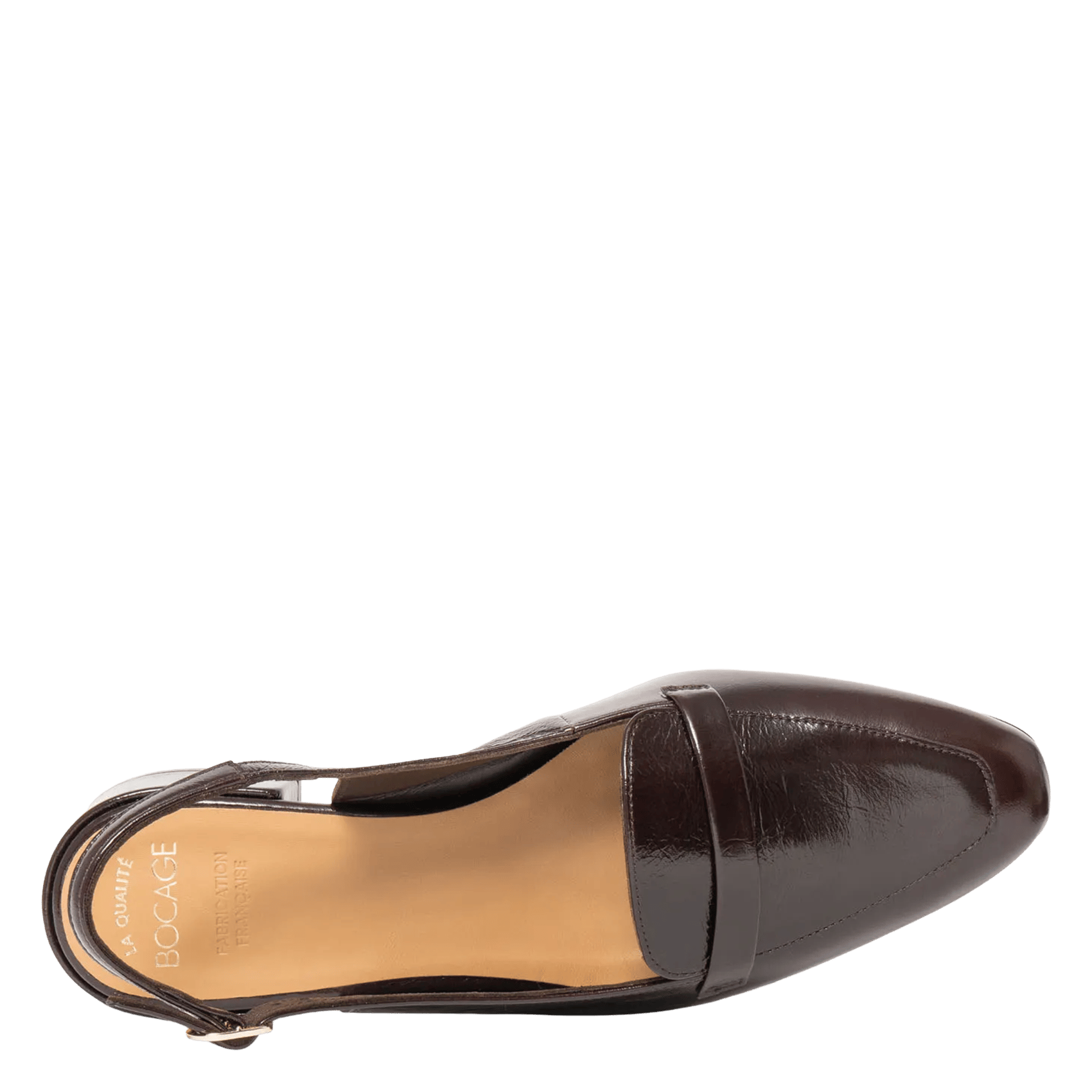 Ballerines en cuir BOCAGE Marron