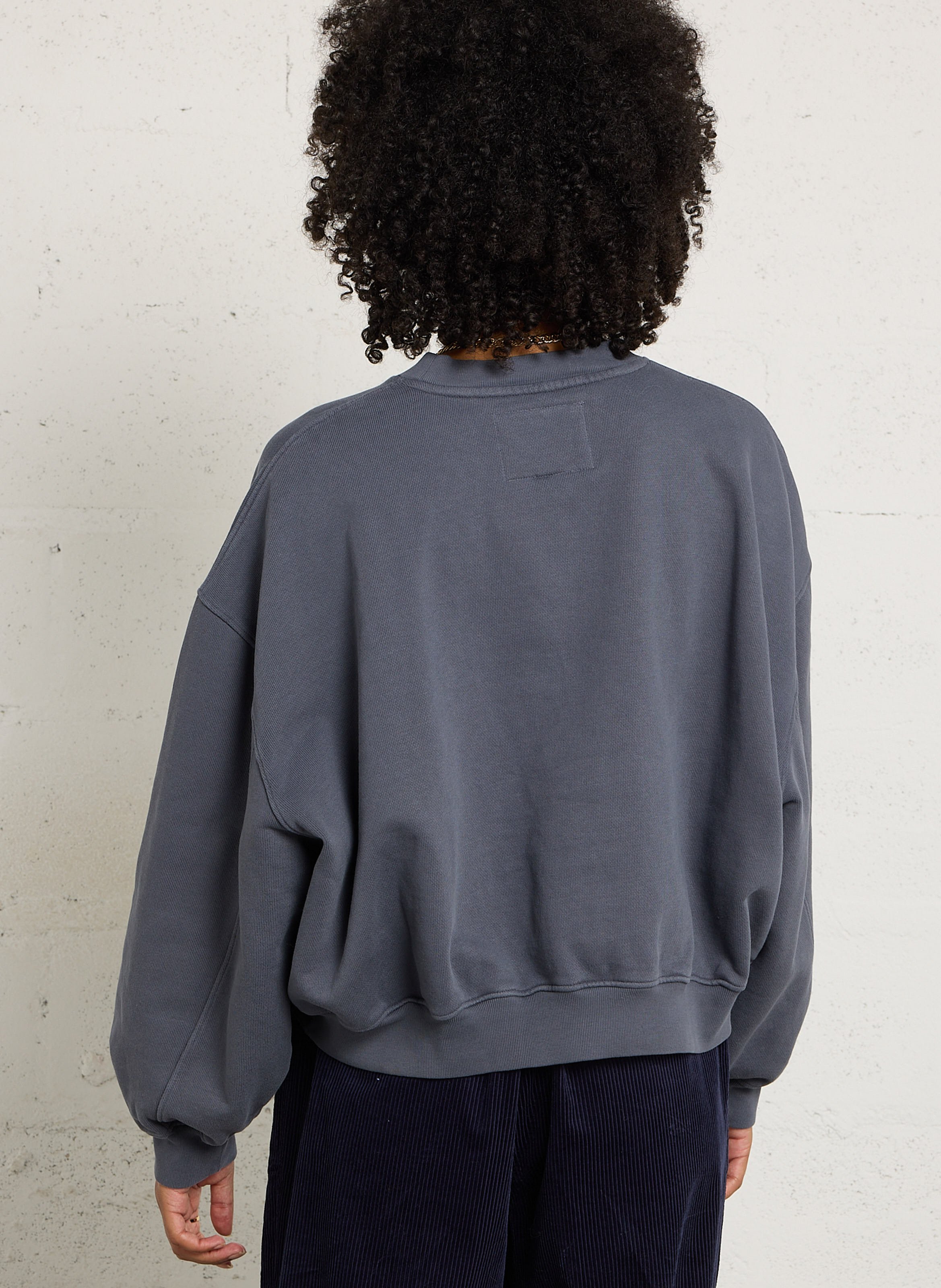 Sweat col rond en coton BELLEROSE Gris