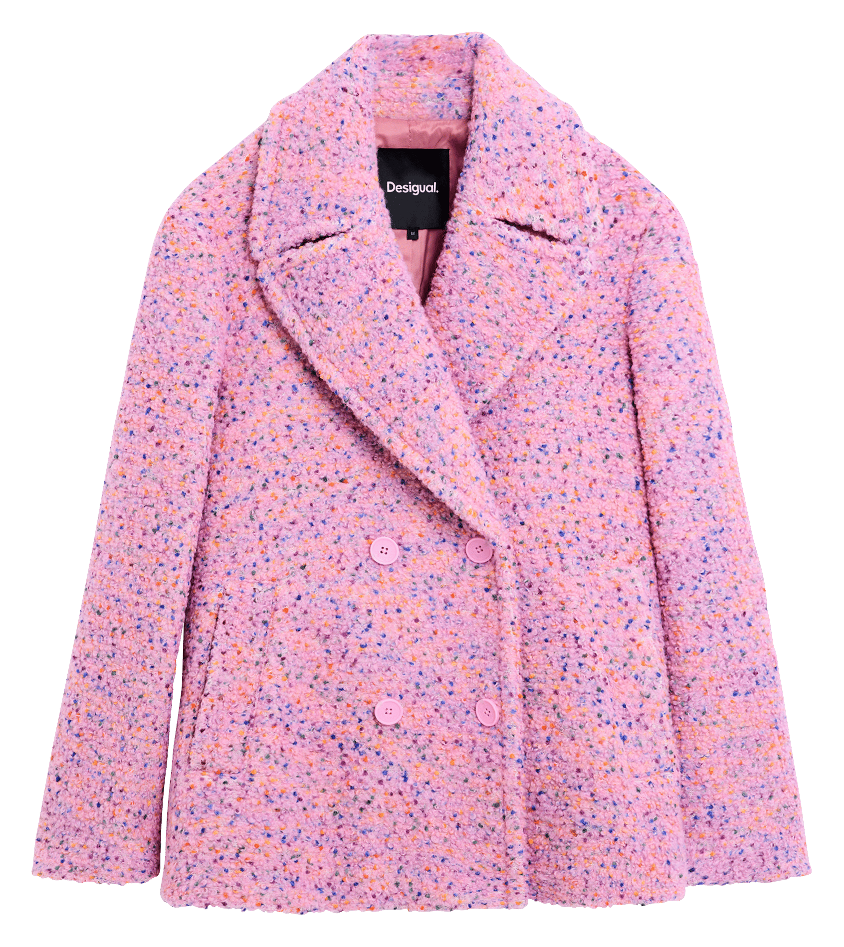 Manteau court col tailleur DESIGUAL Rouge