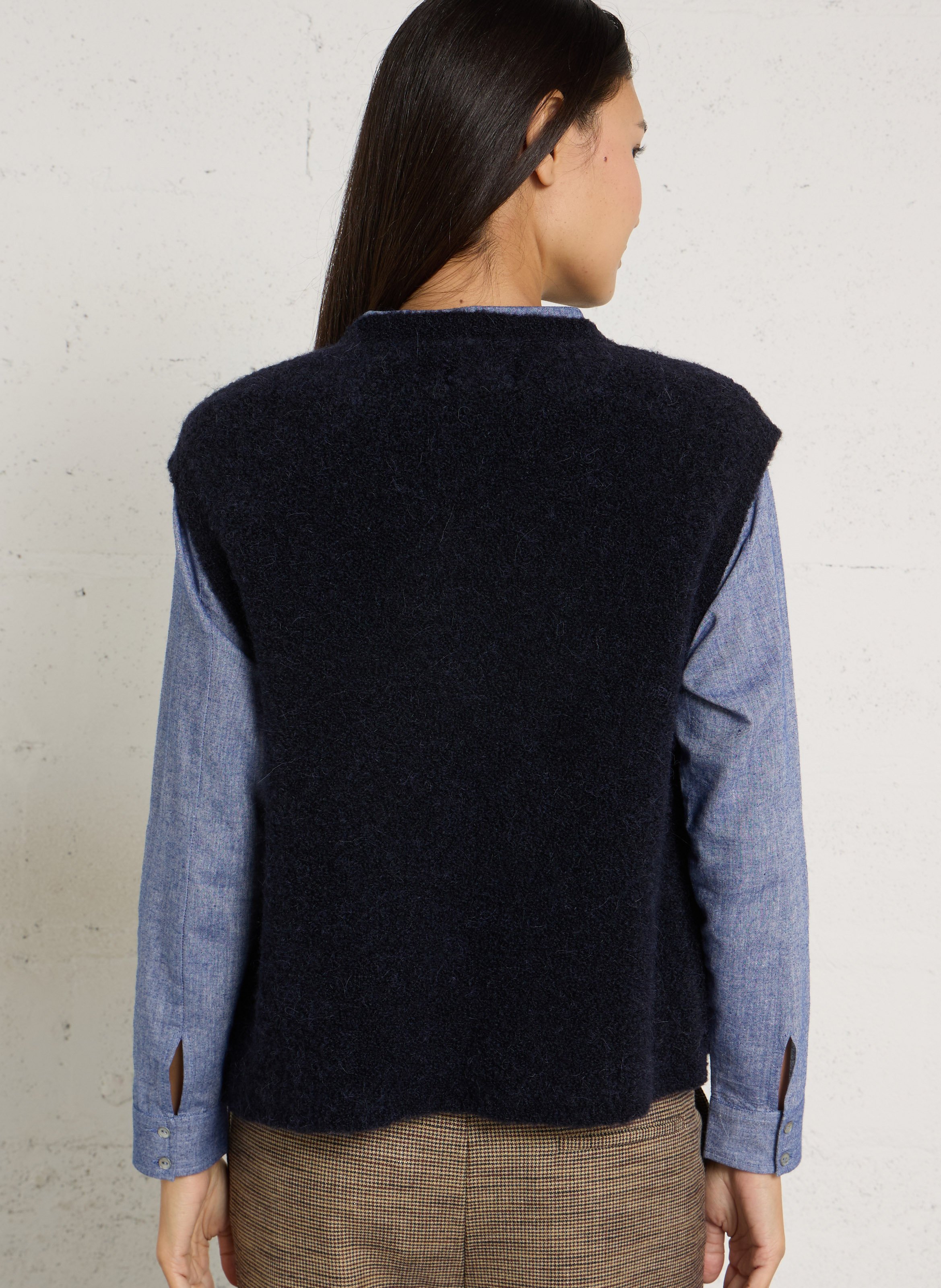 Straight cardigan DES PETITS HAUTS Blue