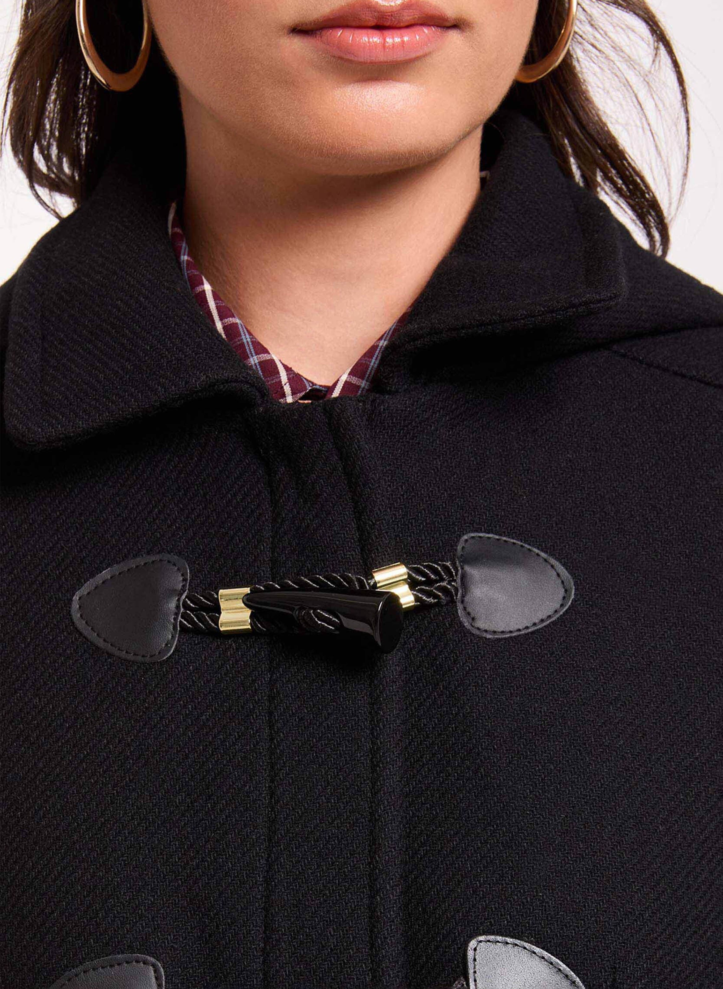 Straight mid-length wool-blend coat MORGAN Schwarz