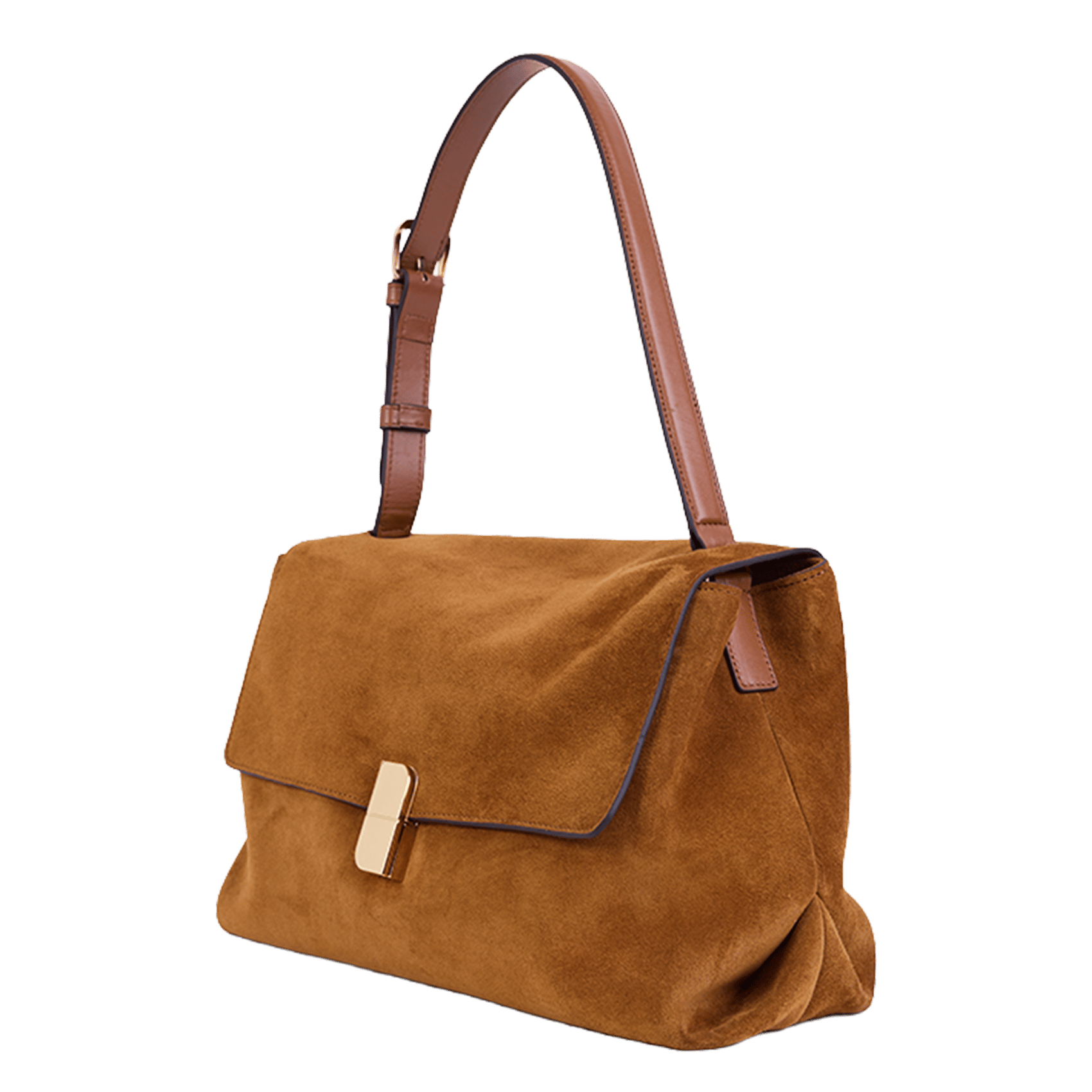 Schultertasche aus Leder NAT & NIN Braun