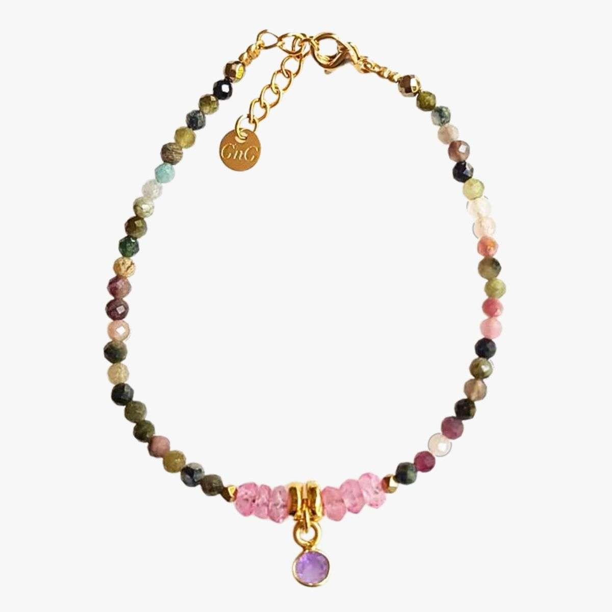 Tourmaline bracelet GINANDGER Multicolored