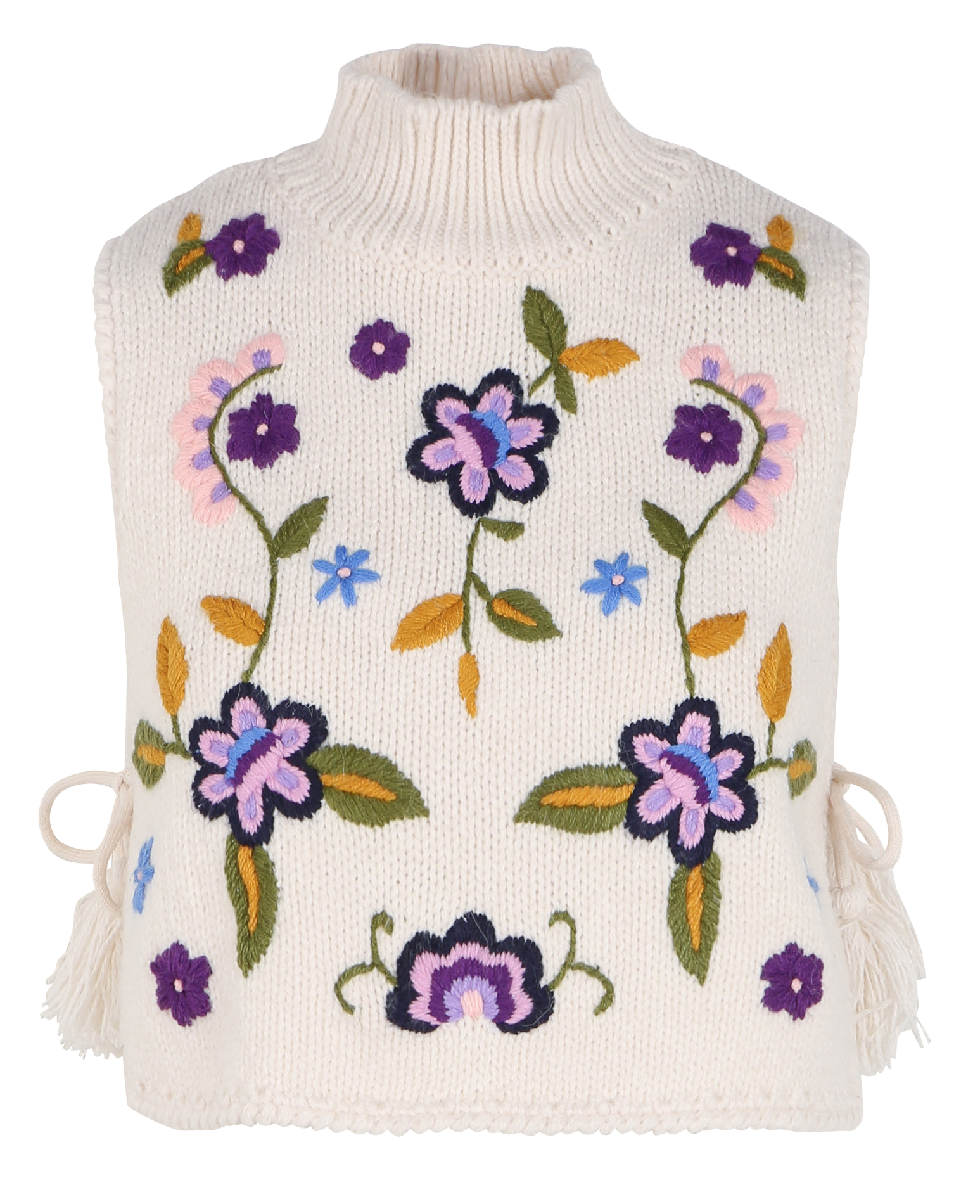 High-neck poncho LOUISE MISHA Beige