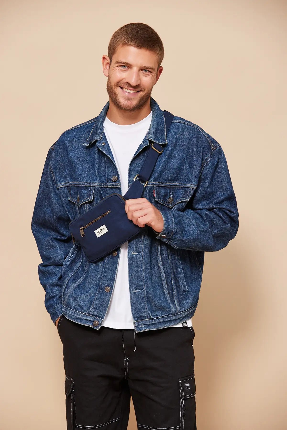 Cotton waist bag HINDBAG Blue