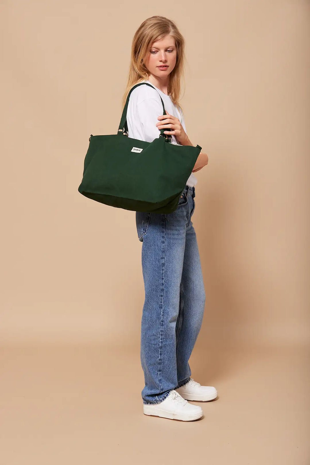 Cotton tote bag HINDBAG Green