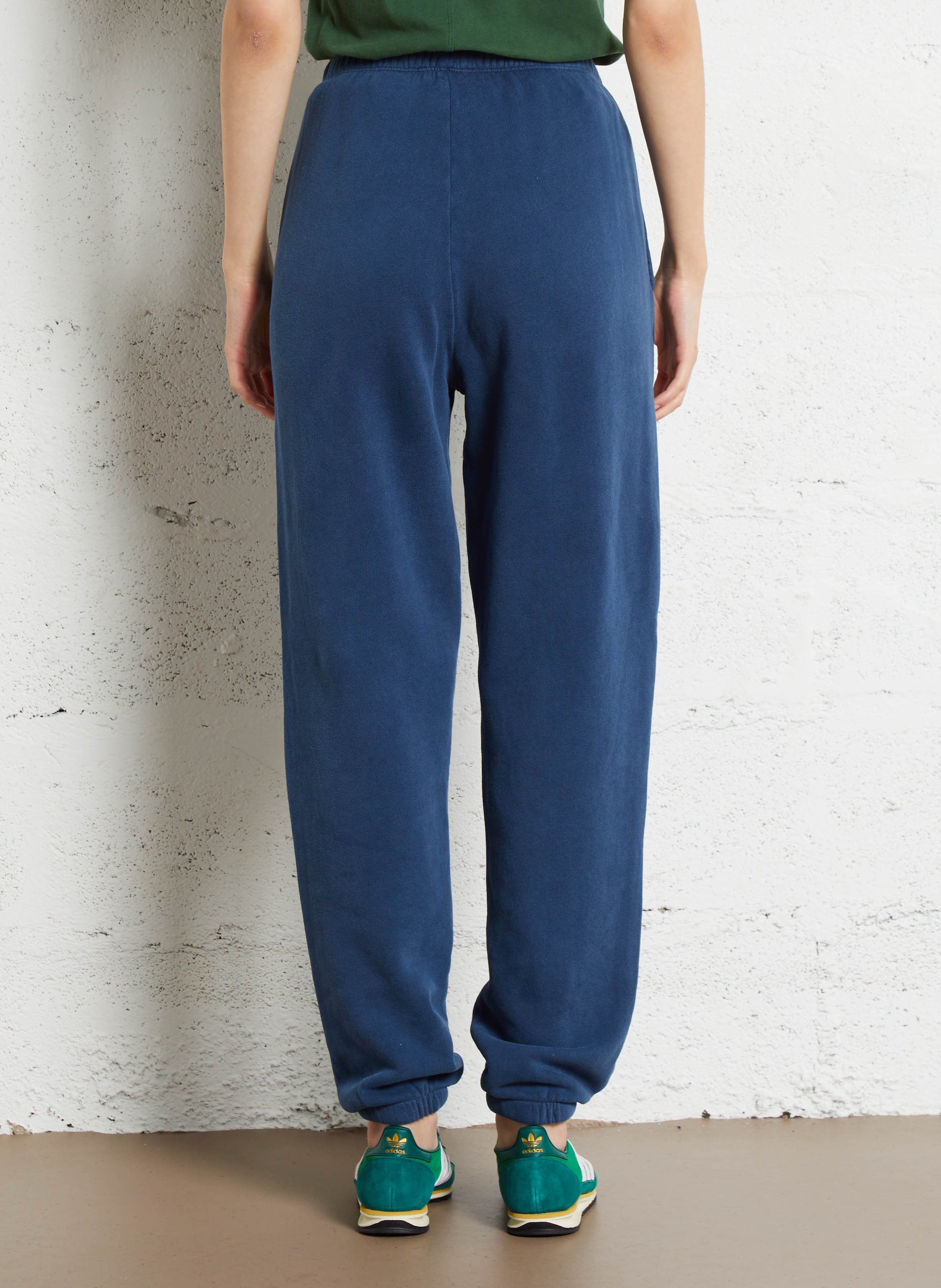 High-waisted cotton-blend joggers AMERICAN VINTAGE Blue