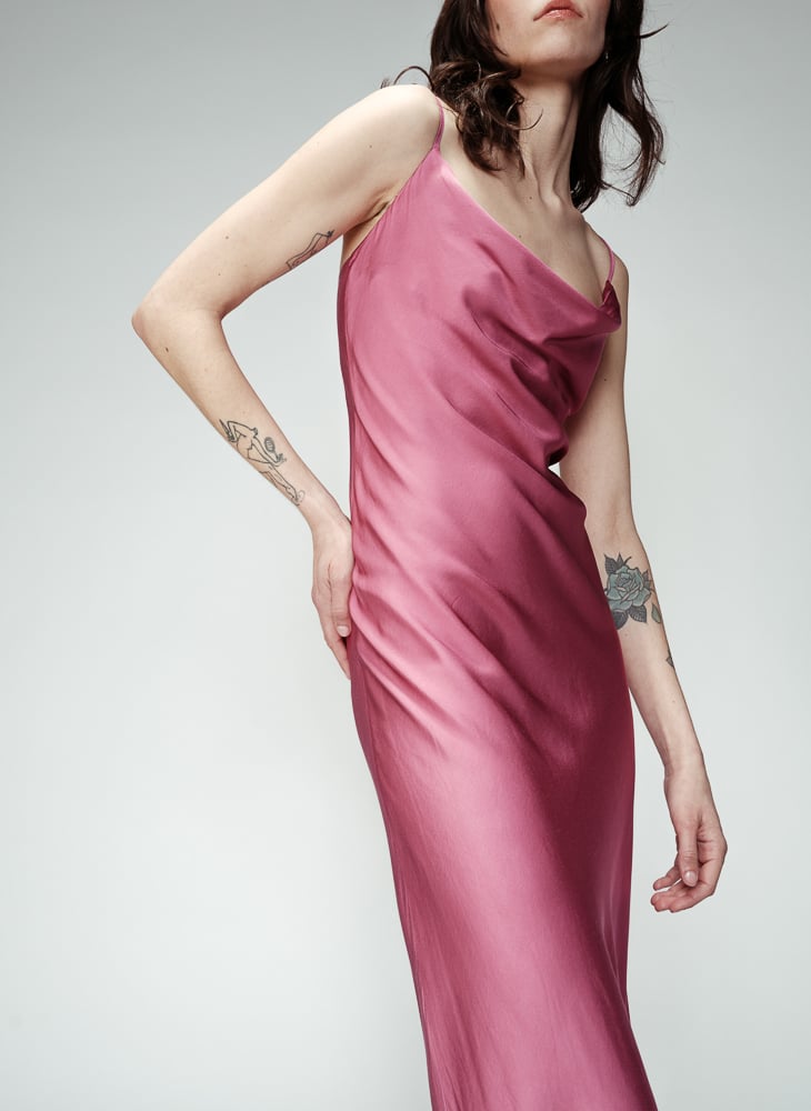 Satiny midi dress GRACE ET MILA Pink