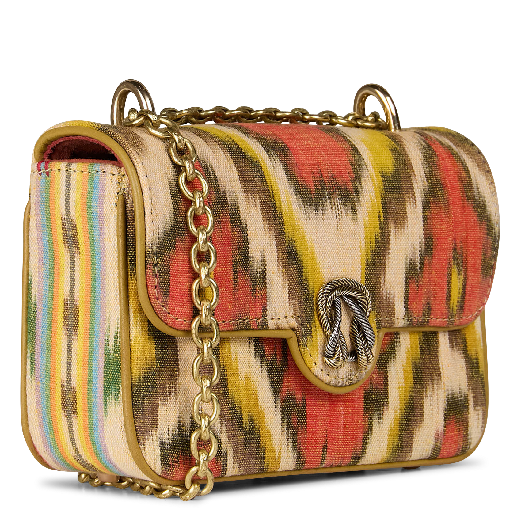 Sac bandoulière imprimé en coton  CLARIS VIROT Jaune