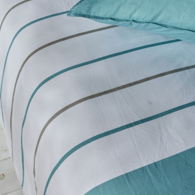 Printed cotton bed set TODAY LINGE DE MAISON Blue