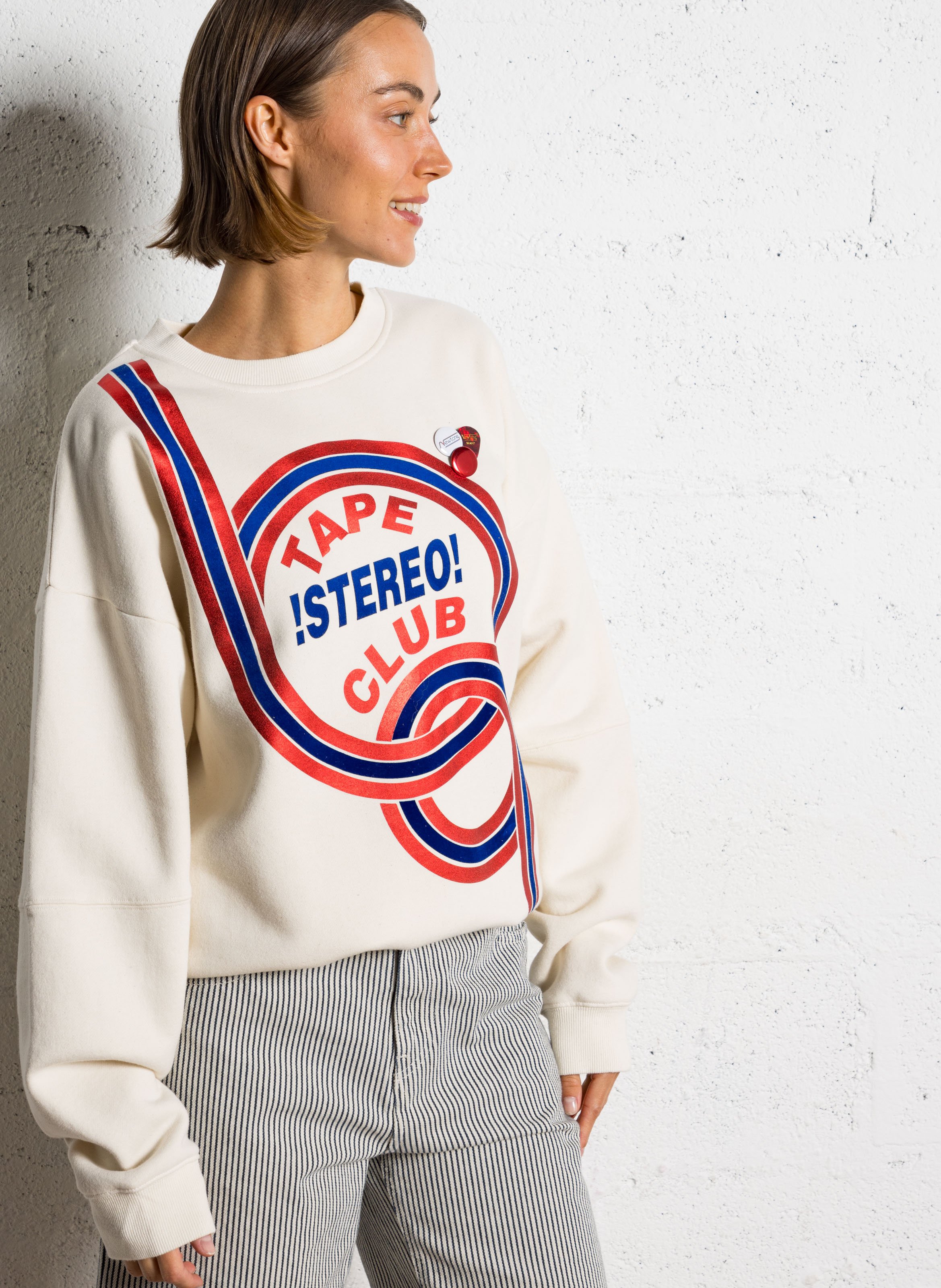 Sweat en coton mélangé NEWTONE Beige