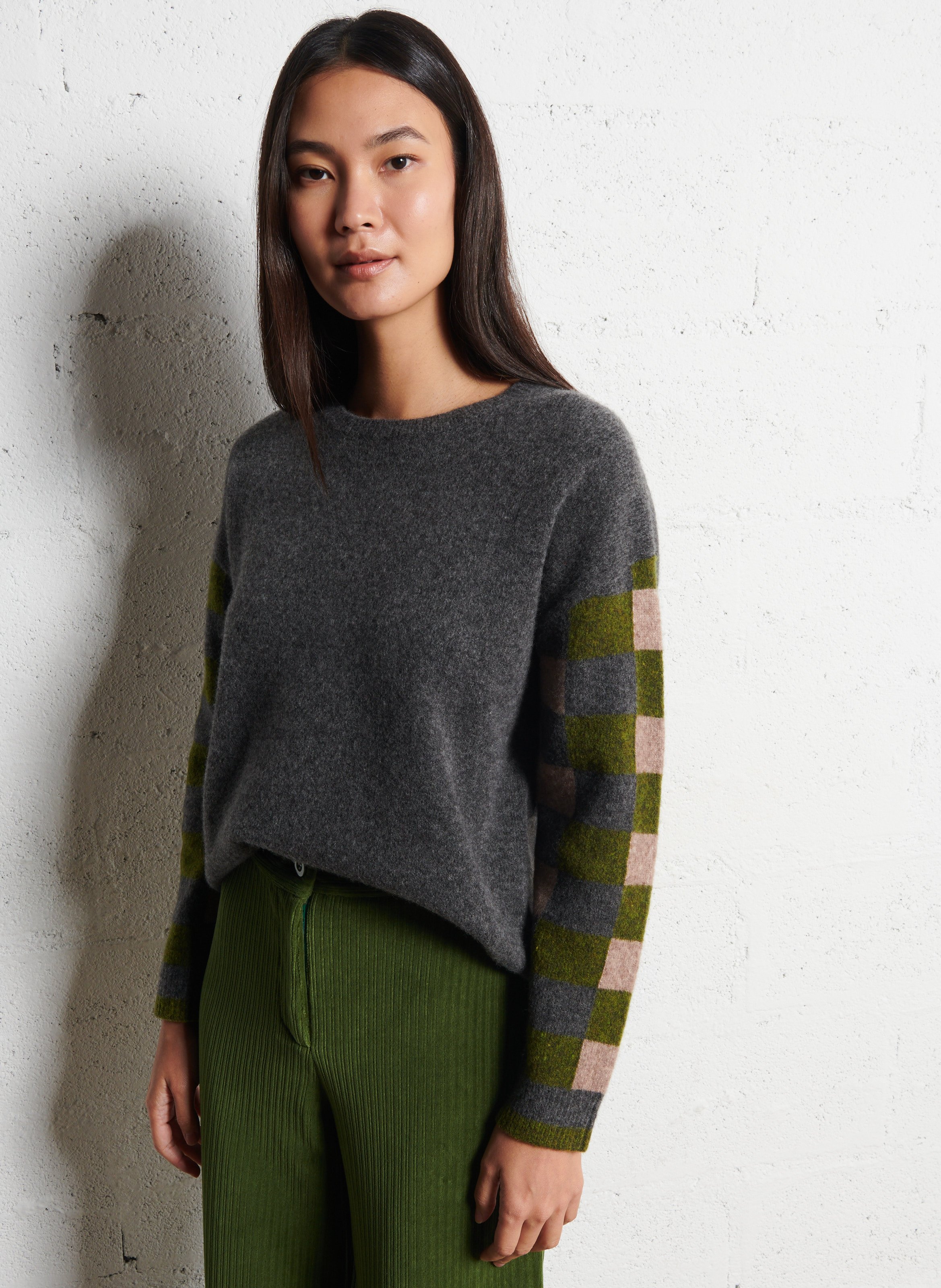 Pull oversize en laine mélangée NICE THINGS Gris