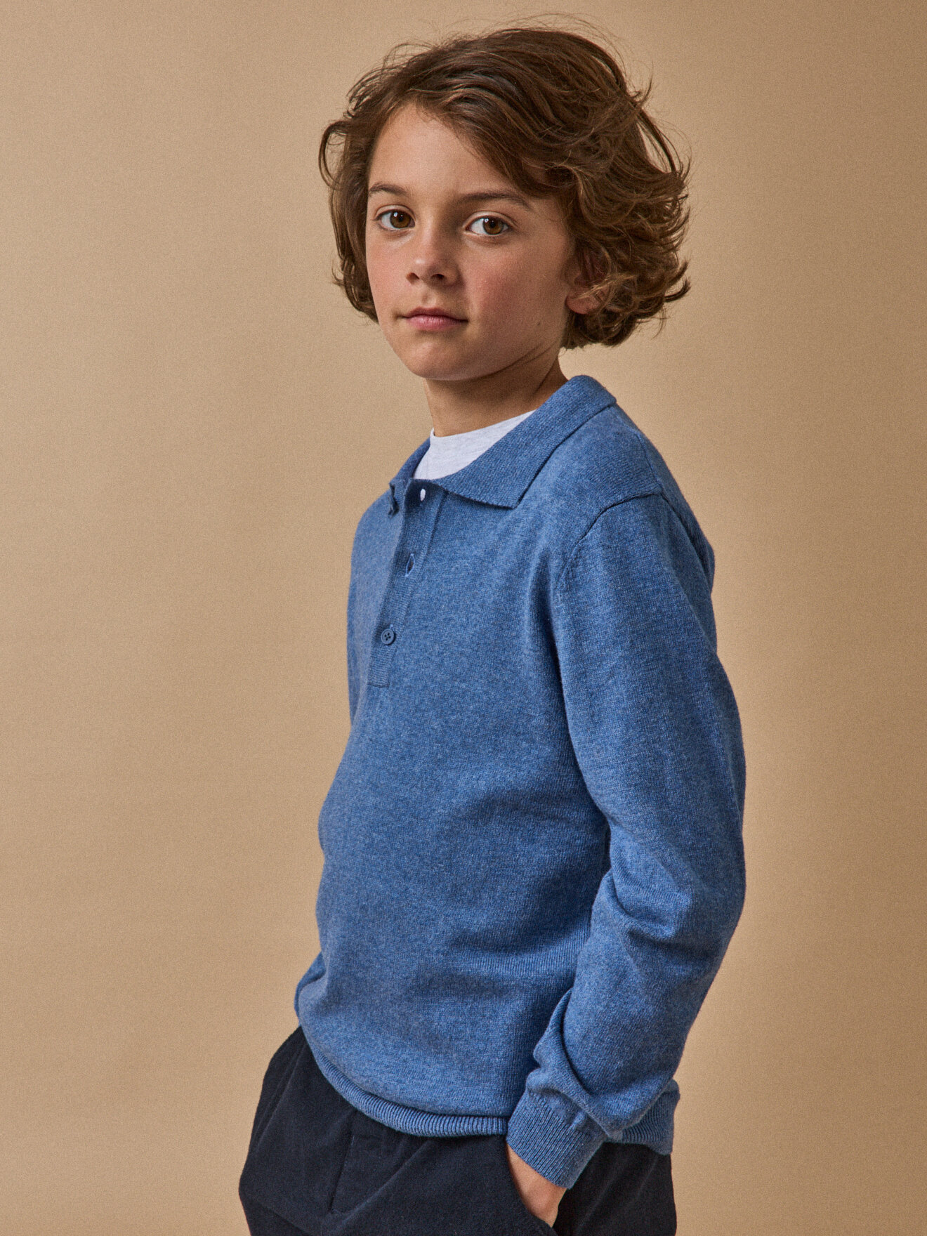 Aly decorative knit scarf CYRILLUS Blue