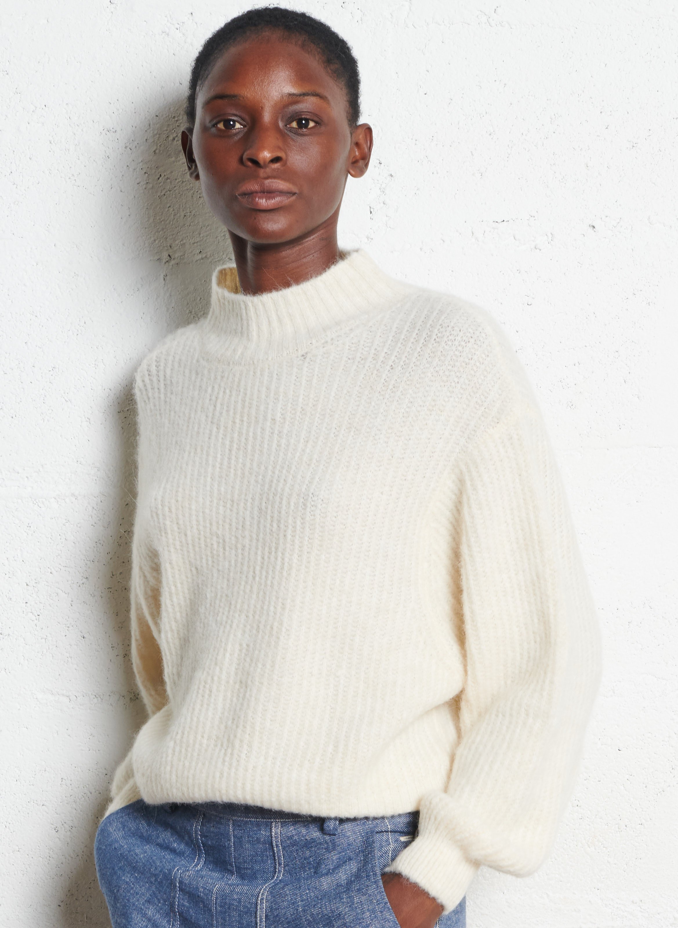 Pull oversize col montant AMERICAN VINTAGE